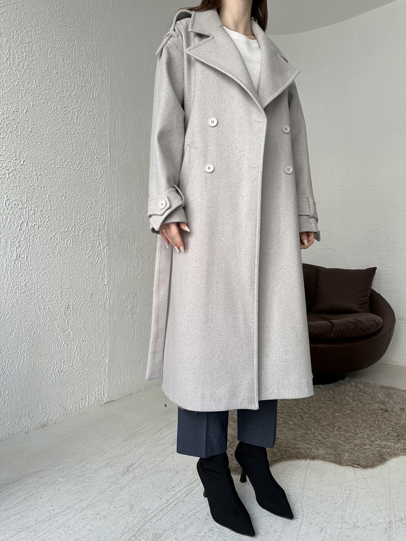 Kuşaklı Kaşe Kaban AÇIK GRİ