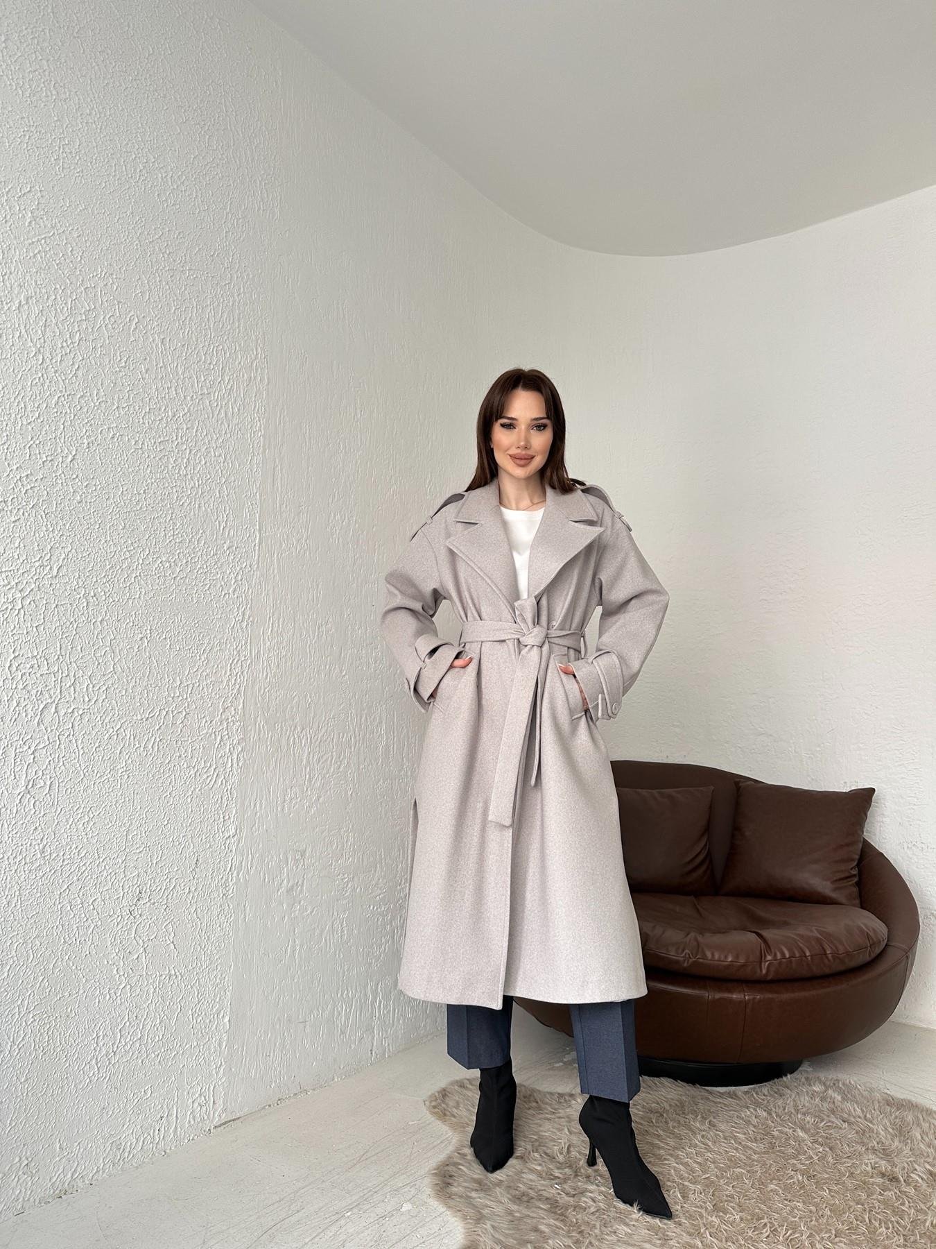 Kuşaklı Kaşe Kaban AÇIK GRİ