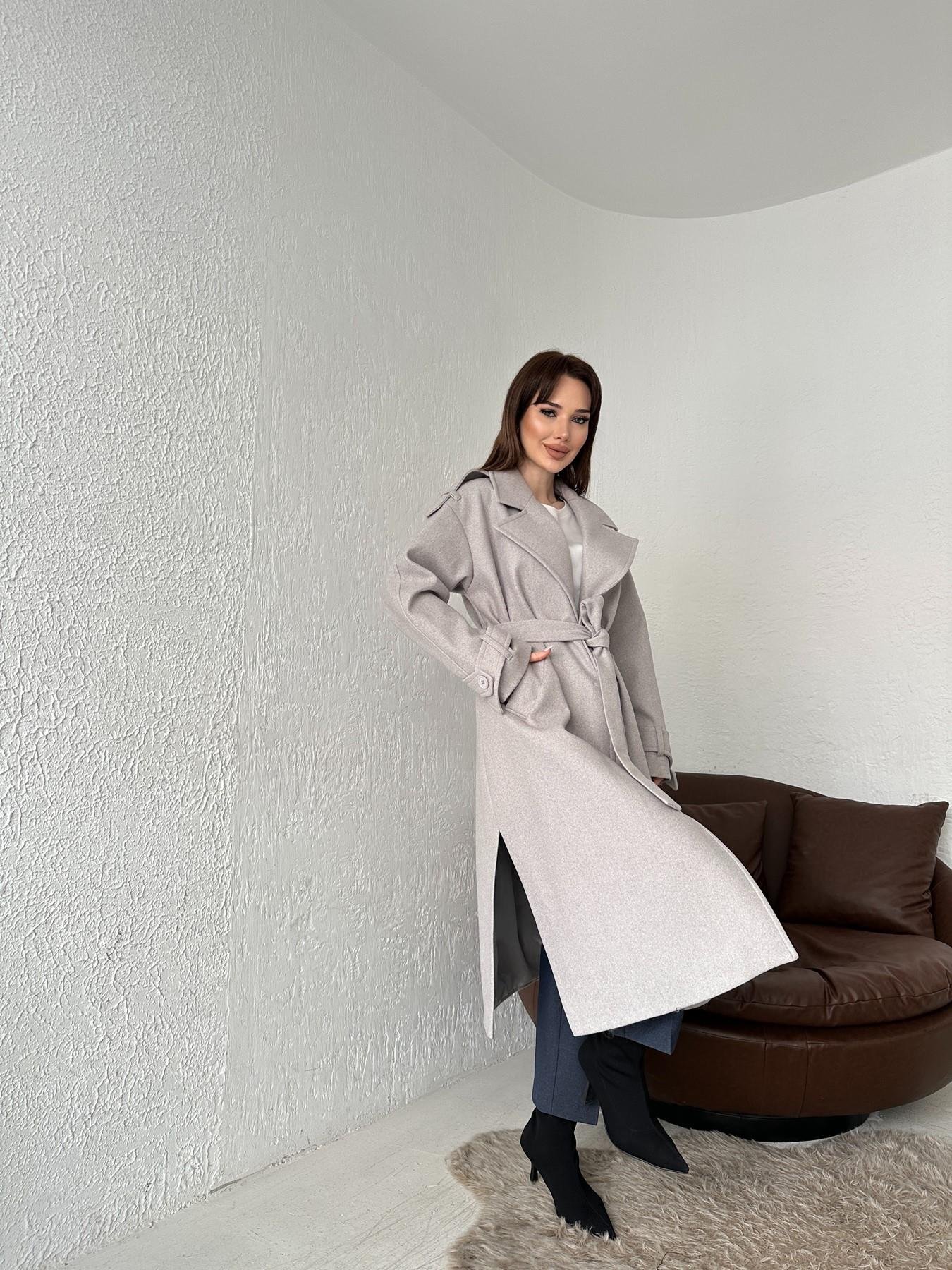 Kuşaklı Kaşe Kaban AÇIK GRİ