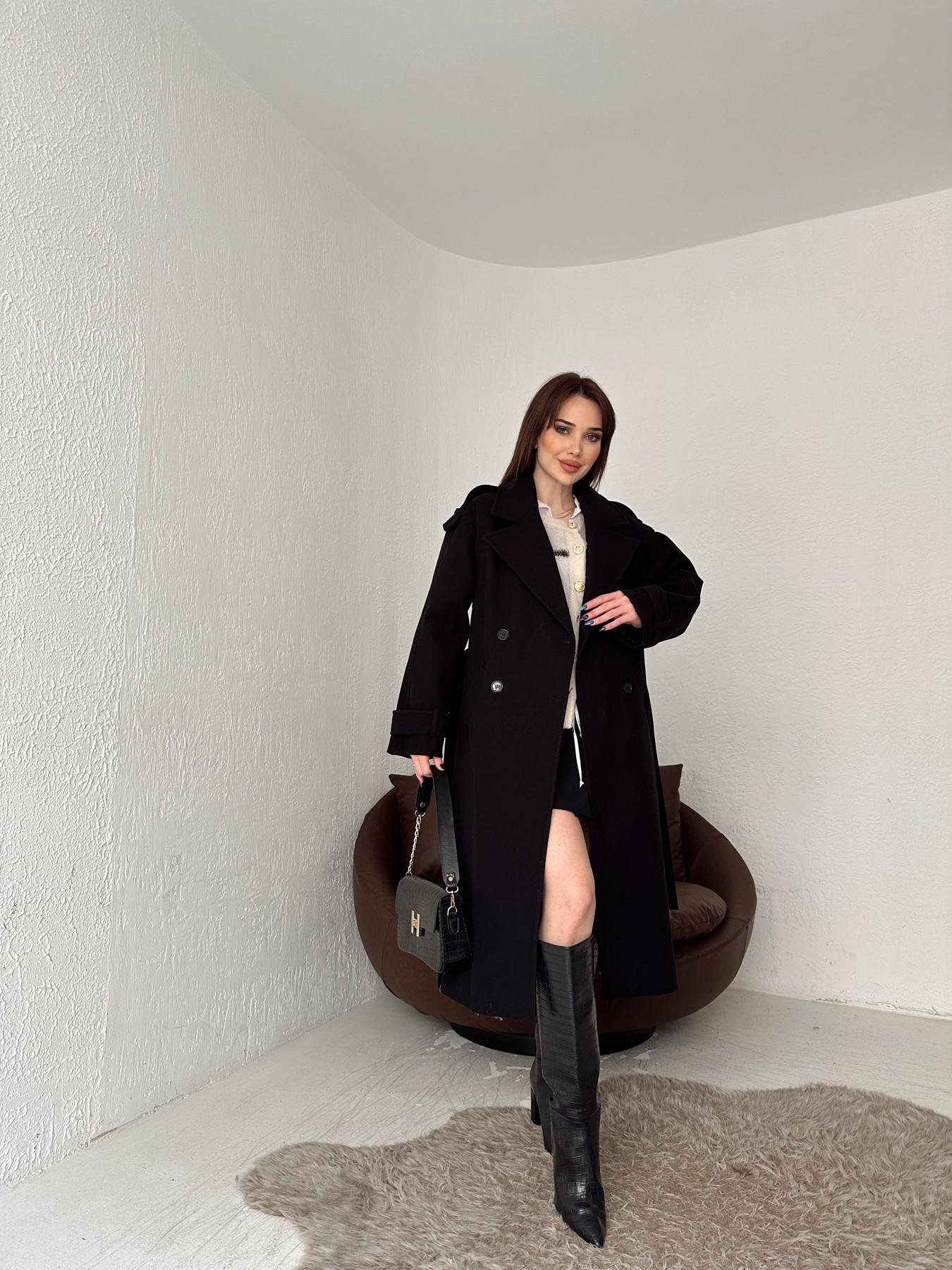 Kuşaklı Kaşe Kaban SİYAH