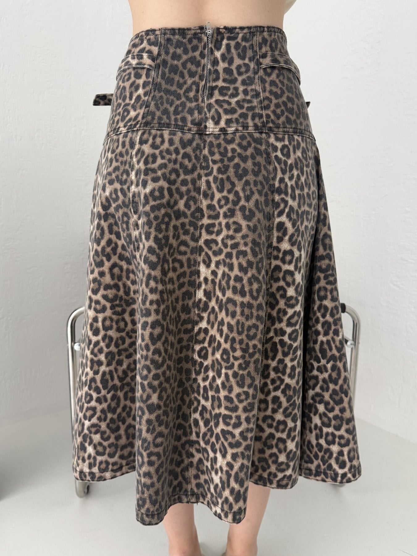 Leopar Desen Parçalı Etek Leopar