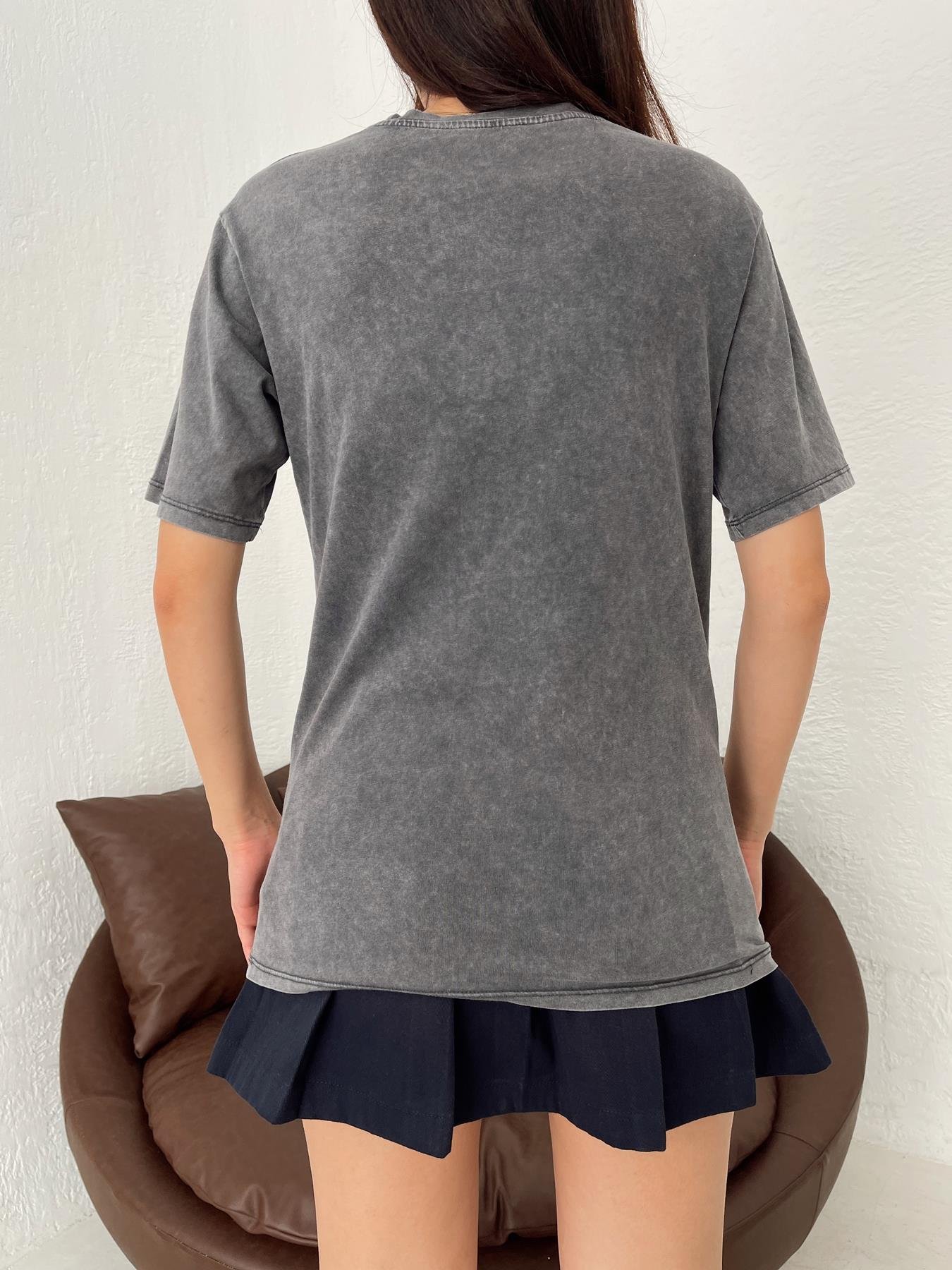 Los Angeles Baskılı Tişört ANTRASİT