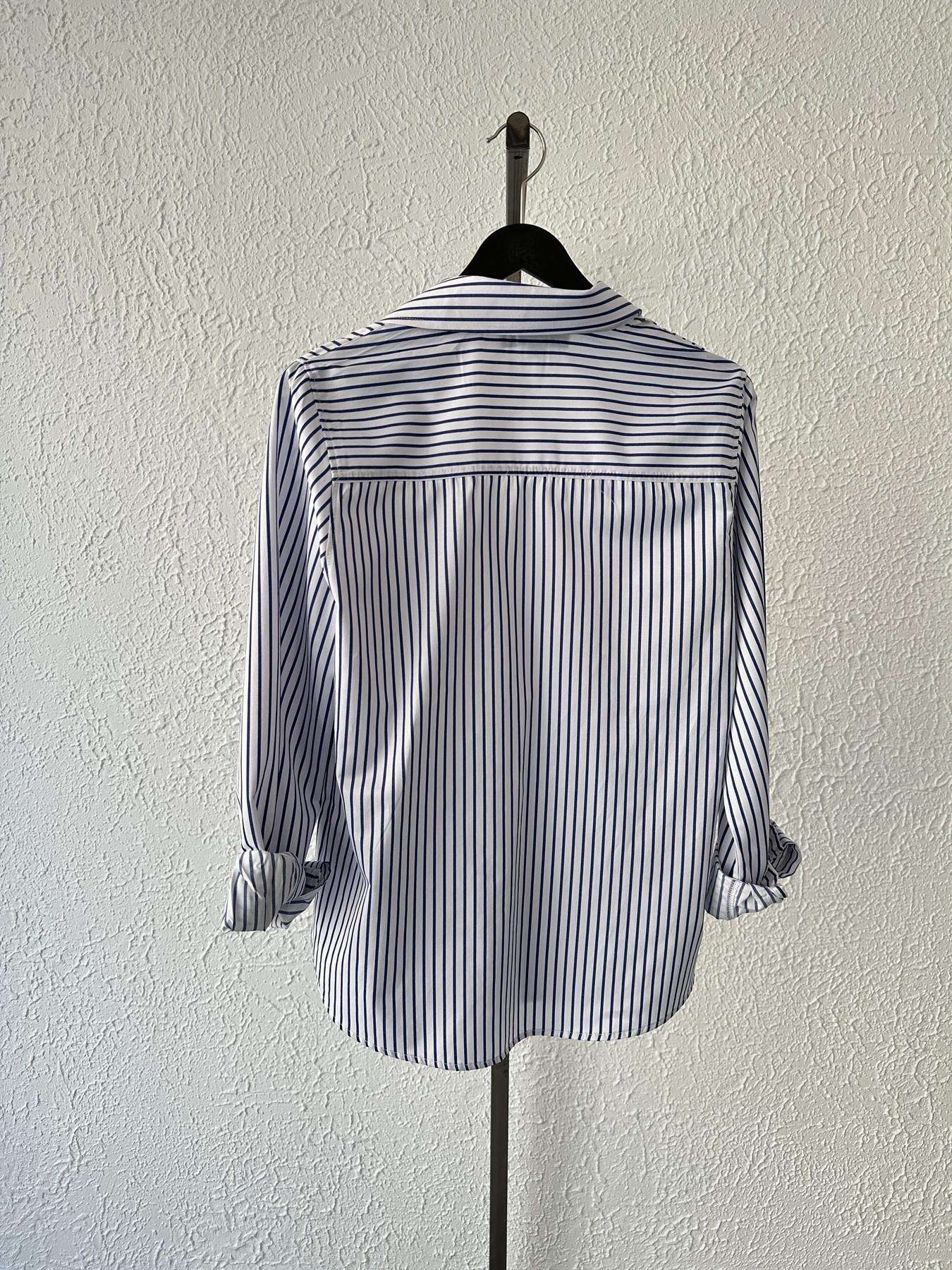 Love Nakışlı Çizgili Gömlek Laci-ekru