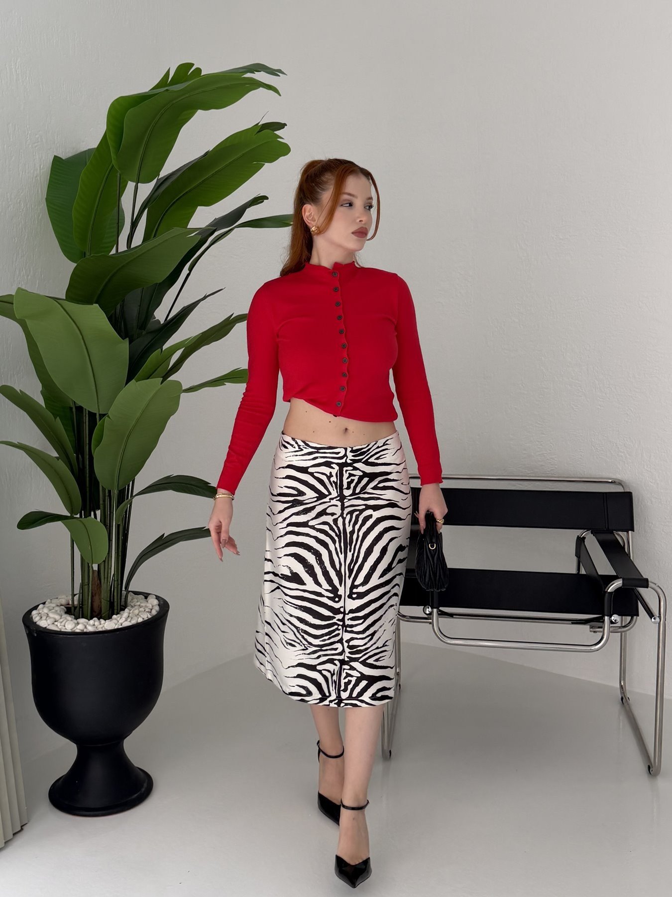 Midi Boy Zebra Desen Etek Zebra