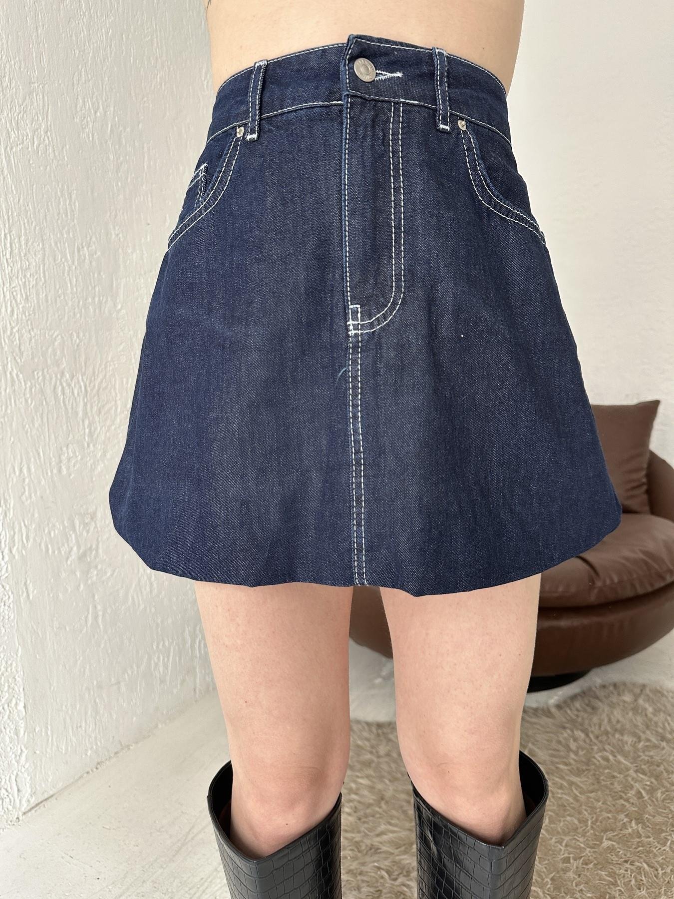 Mini Balon Etek LACİVERT