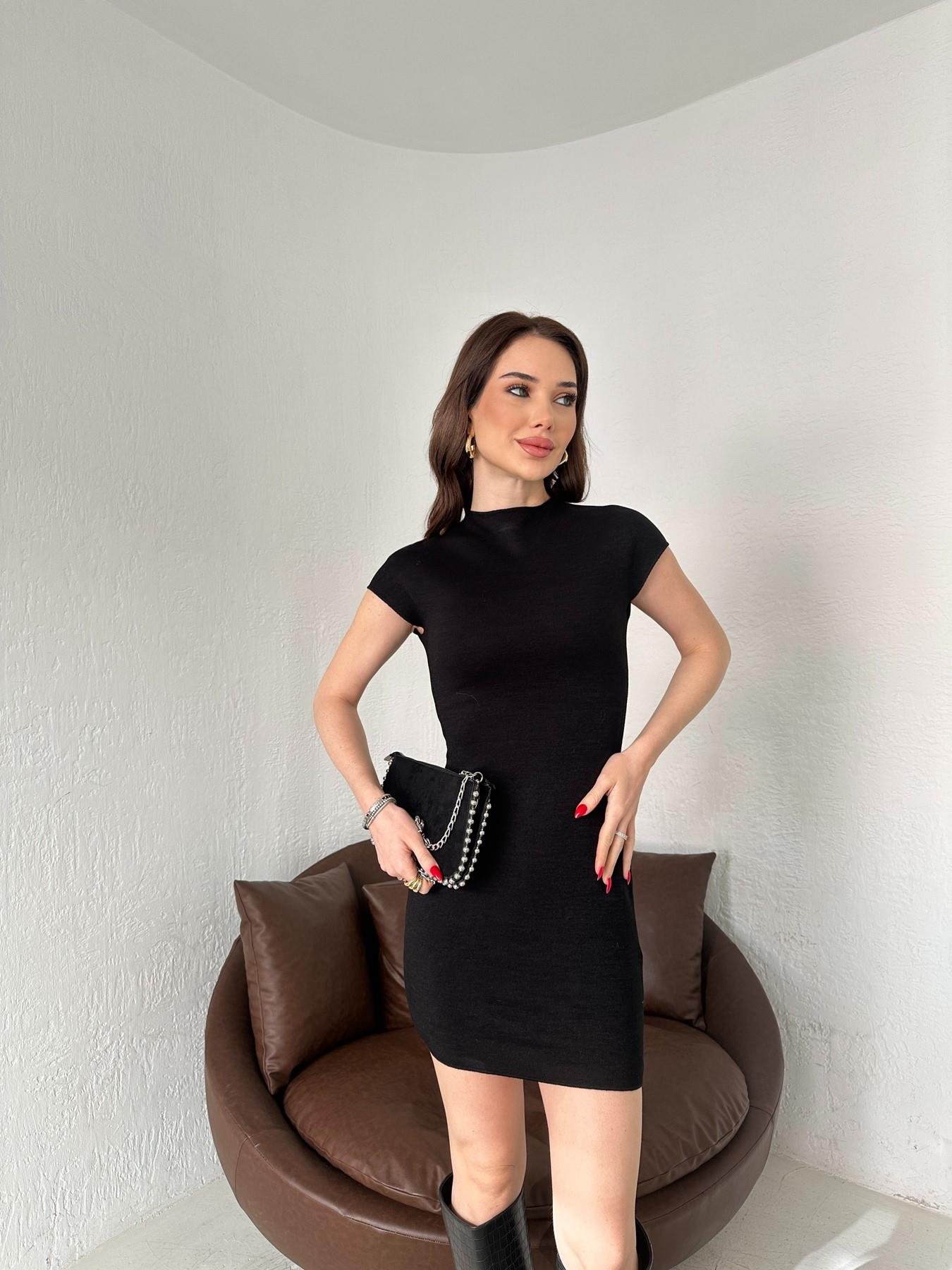 Mini Örme Elbise SİYAH