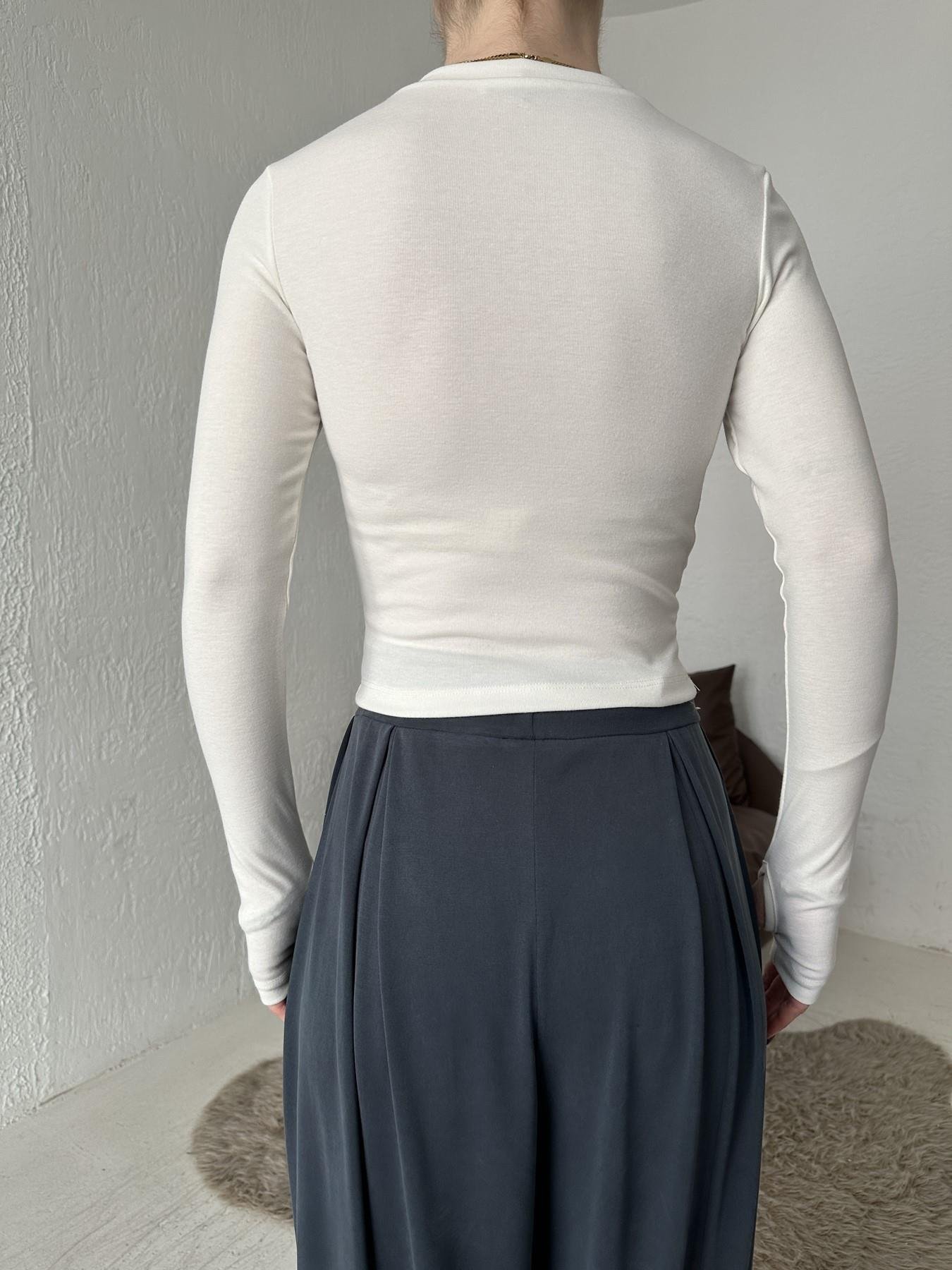 Modal Kumaş Uzun Kollu Bluz EKRU