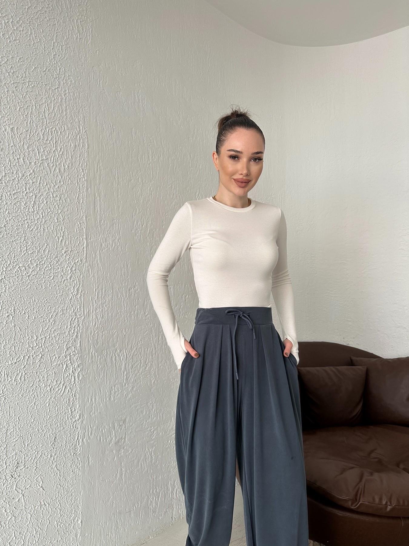 Modal Kumaş Uzun Kollu Bluz EKRU