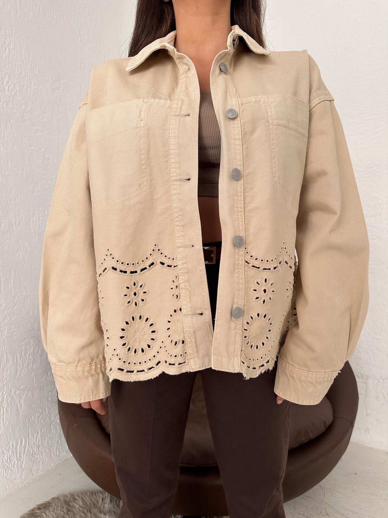 Nakış Detay Ceket TAŞ