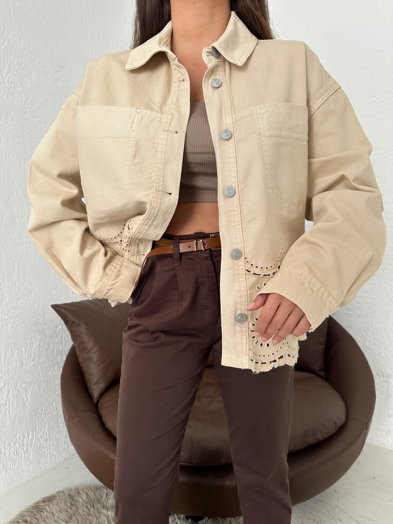 Nakış Detay Ceket TAŞ