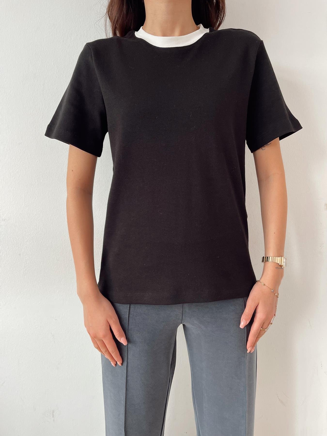 O Yaka Tişört SİYAH