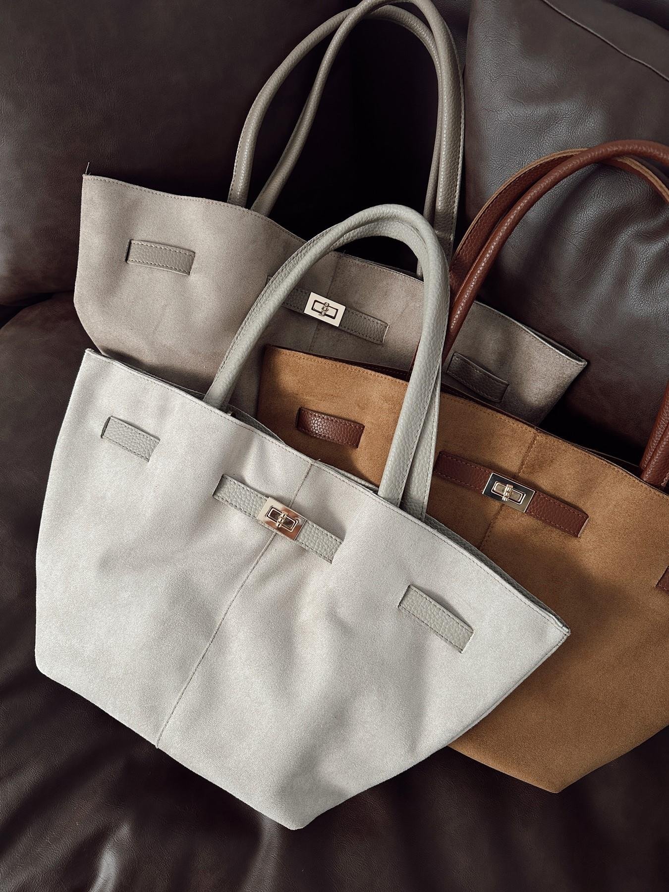 Omuz Askılı Süet Canta TAŞ