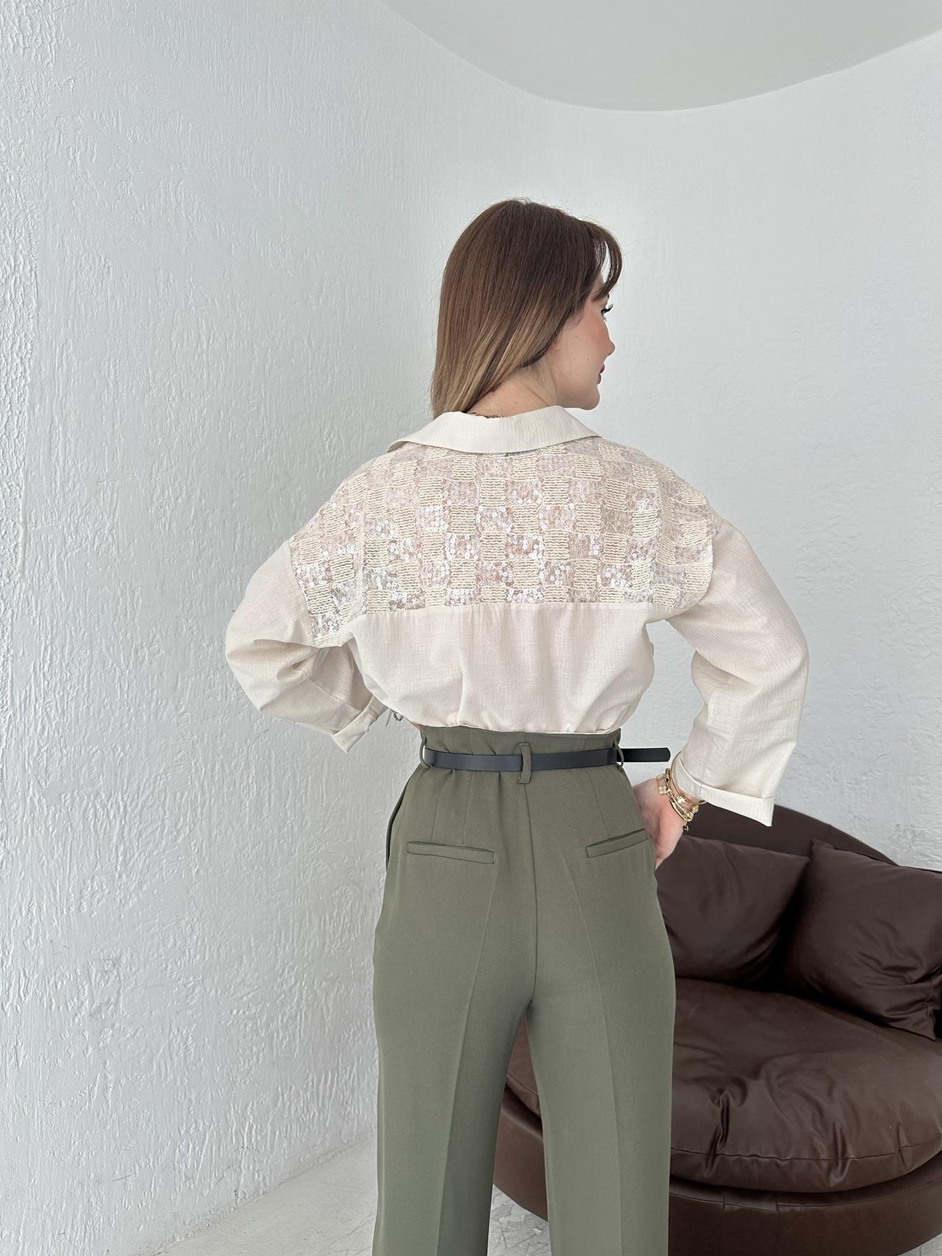 Omuz Detay Gömlek Bej