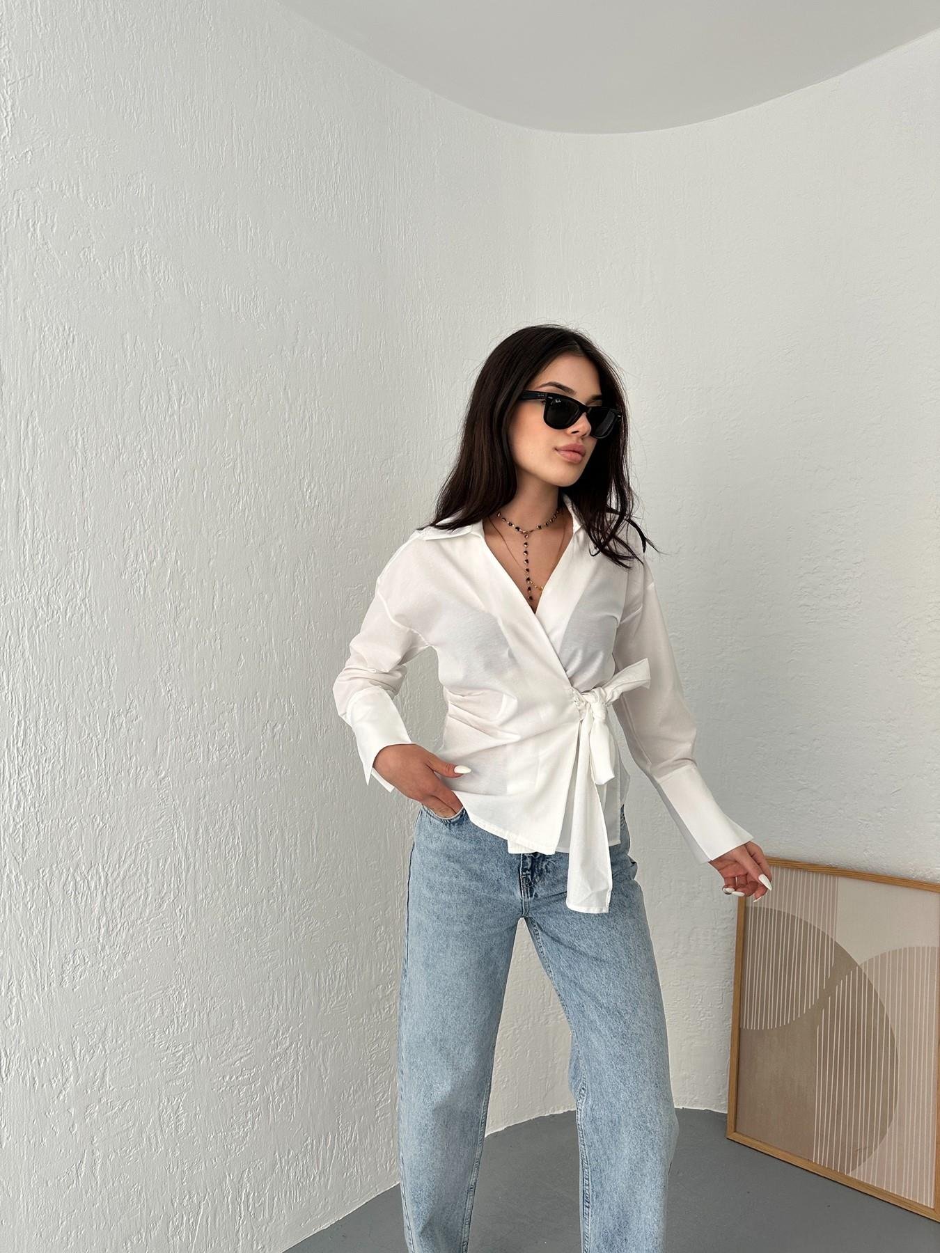 Önü Bağlamalı Bluz Ekru