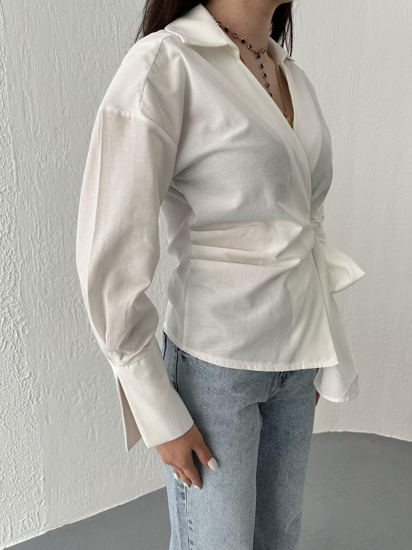Önü Bağlamalı Bluz Ekru