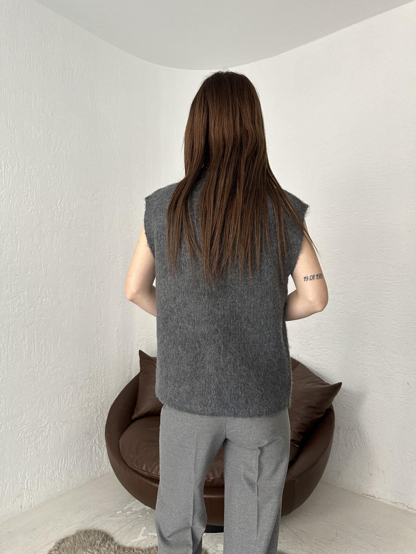 Önü Bağlamalı Triko Yelek ANTRASİT