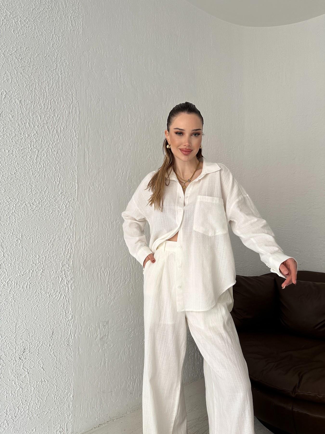 Önü Cep Detay Gömlek Ekru