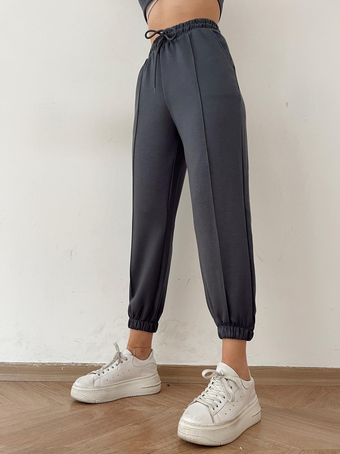 Önü Dikişli Eşofman Altı ANTRASİT