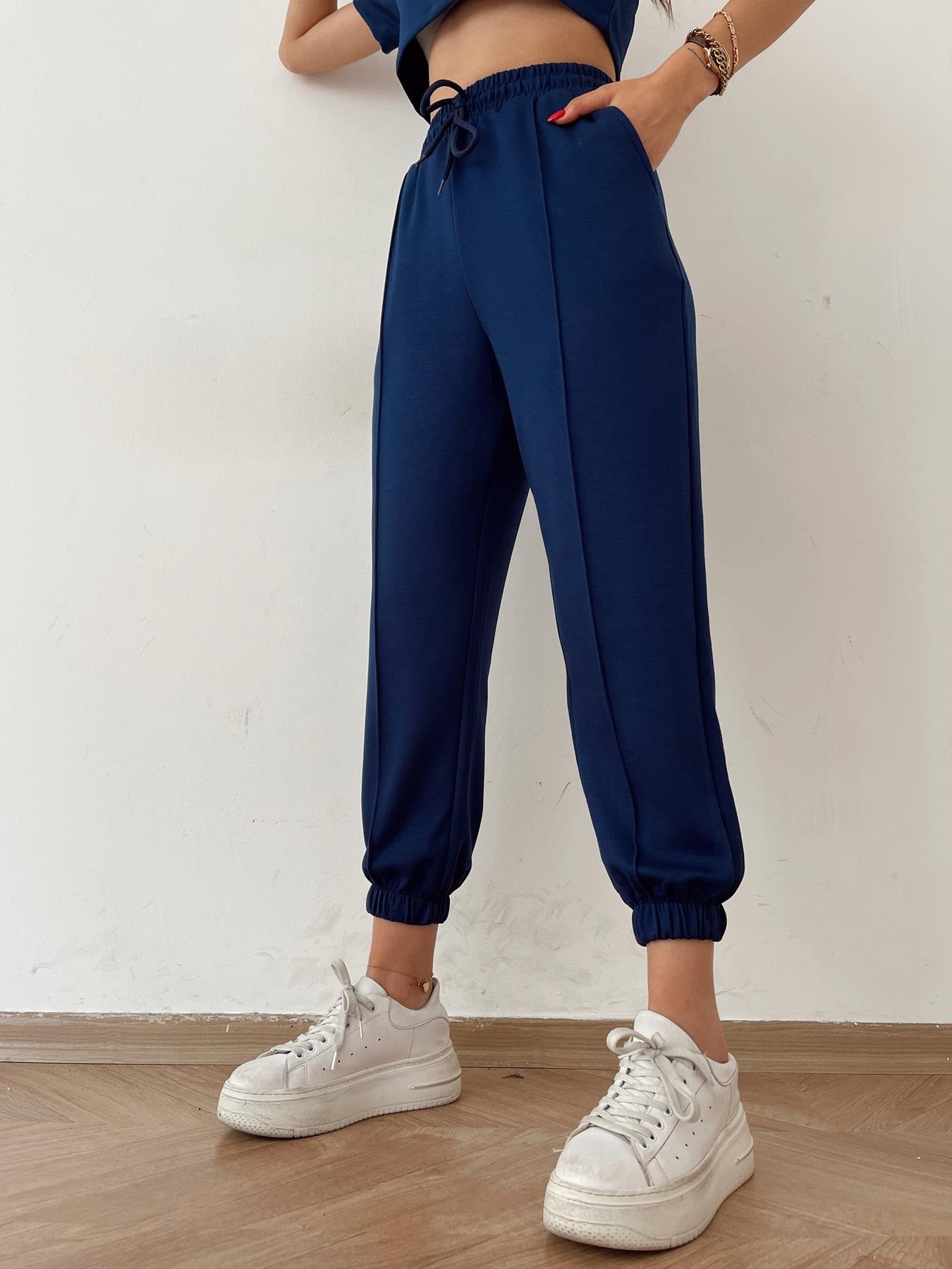 Önü Dikişli Eşofman Altı LACİVERT