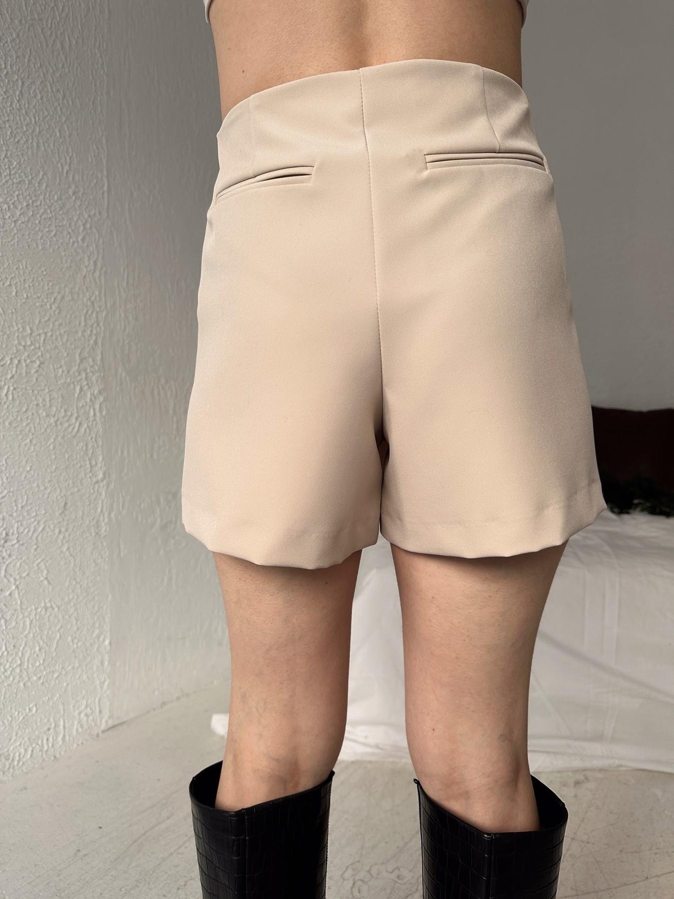 Önü Kapaklı Şort Etek BEJ