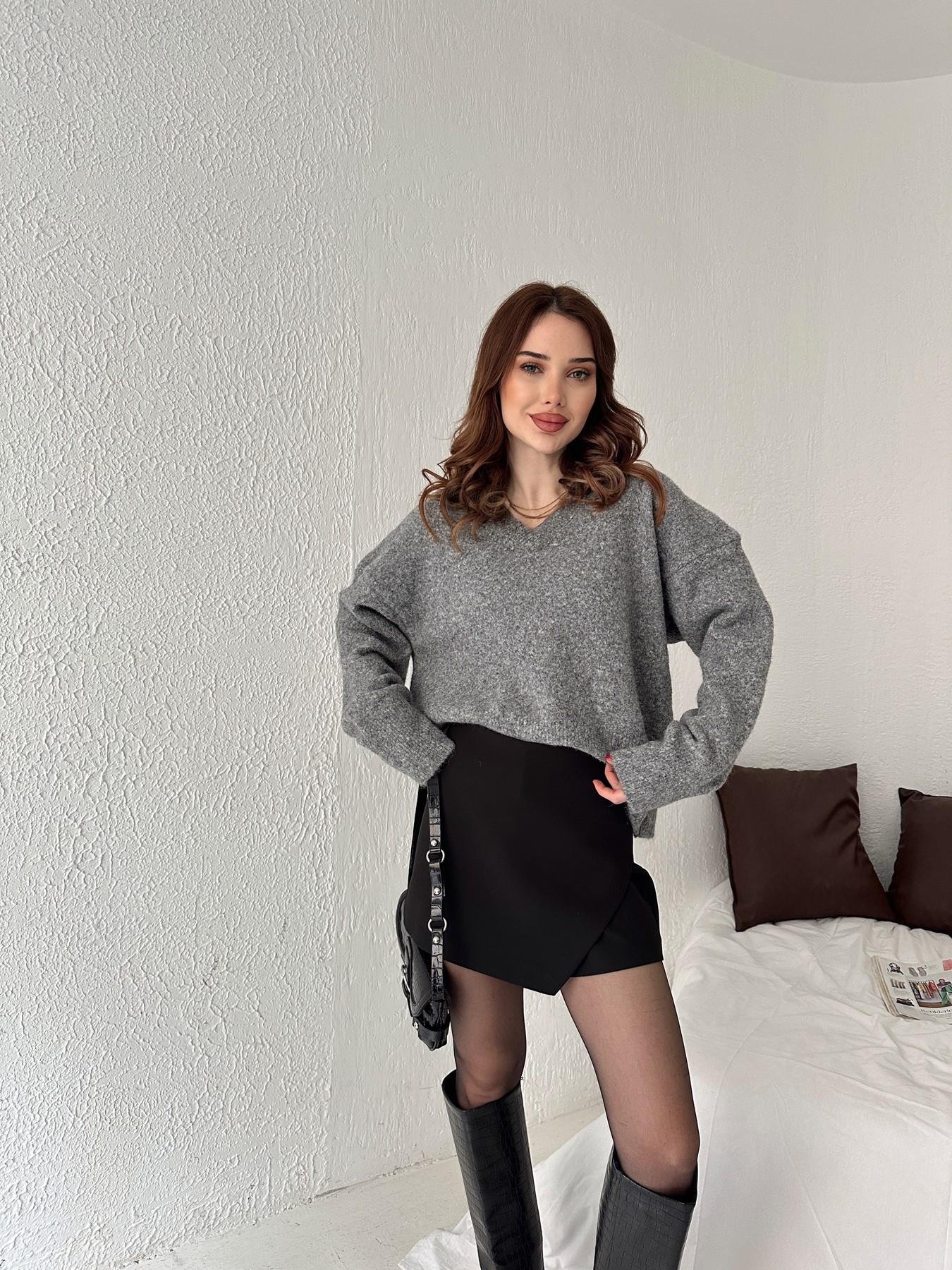 Önü Kapaklı Şort Etek SİYAH