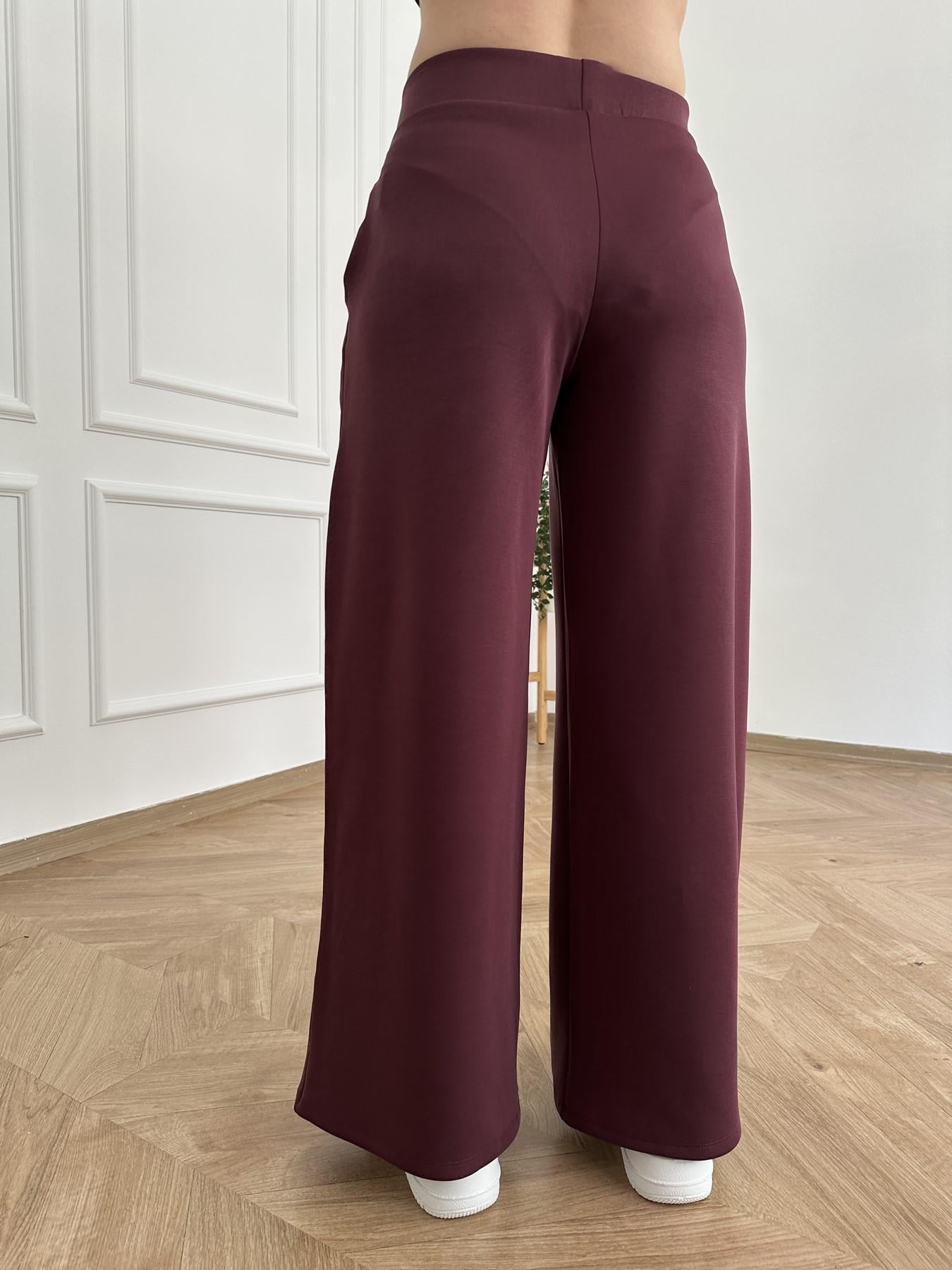 Önü Pileli Bol Pantolon Bordo