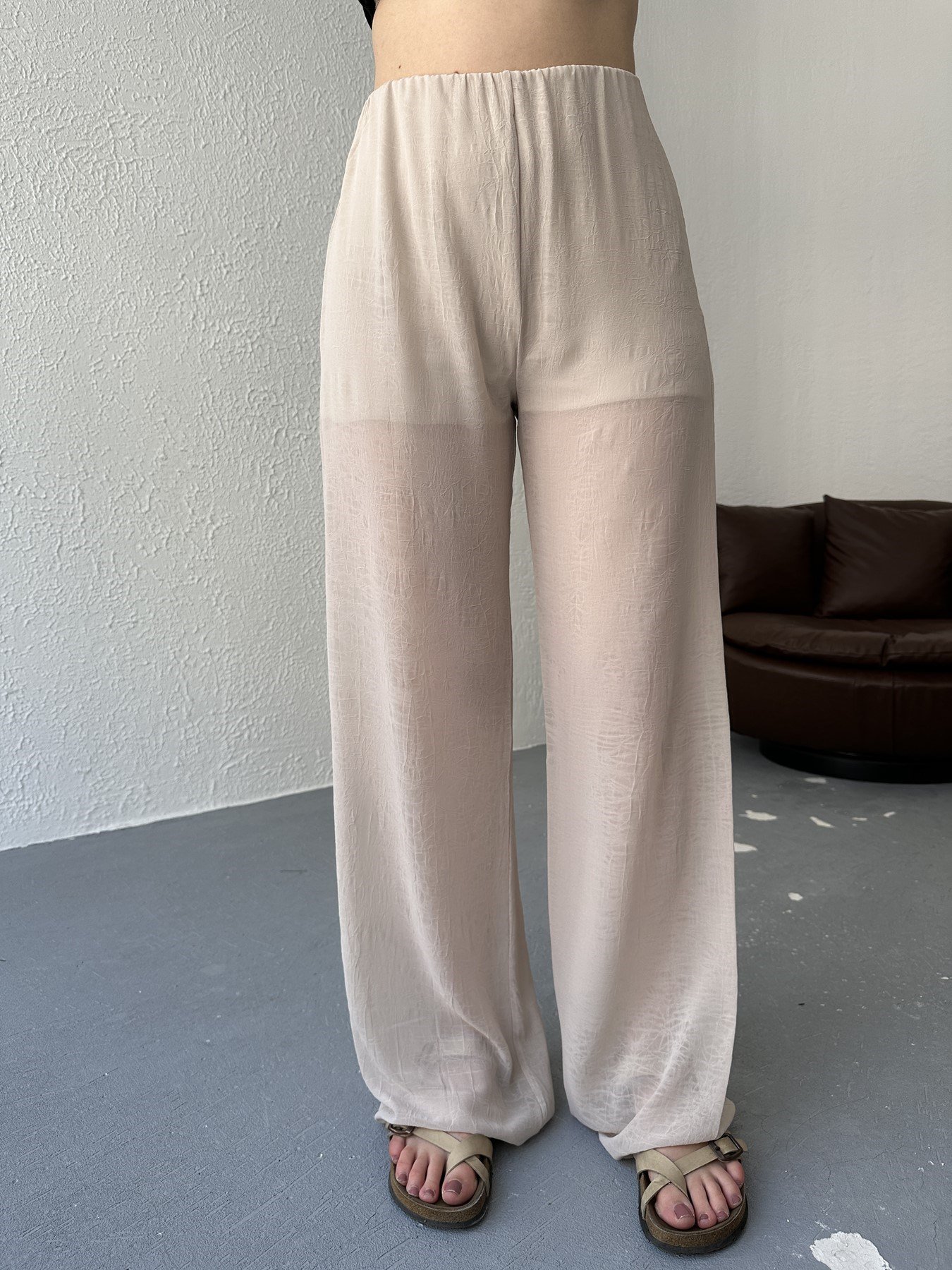 Organze Pantolon Bej