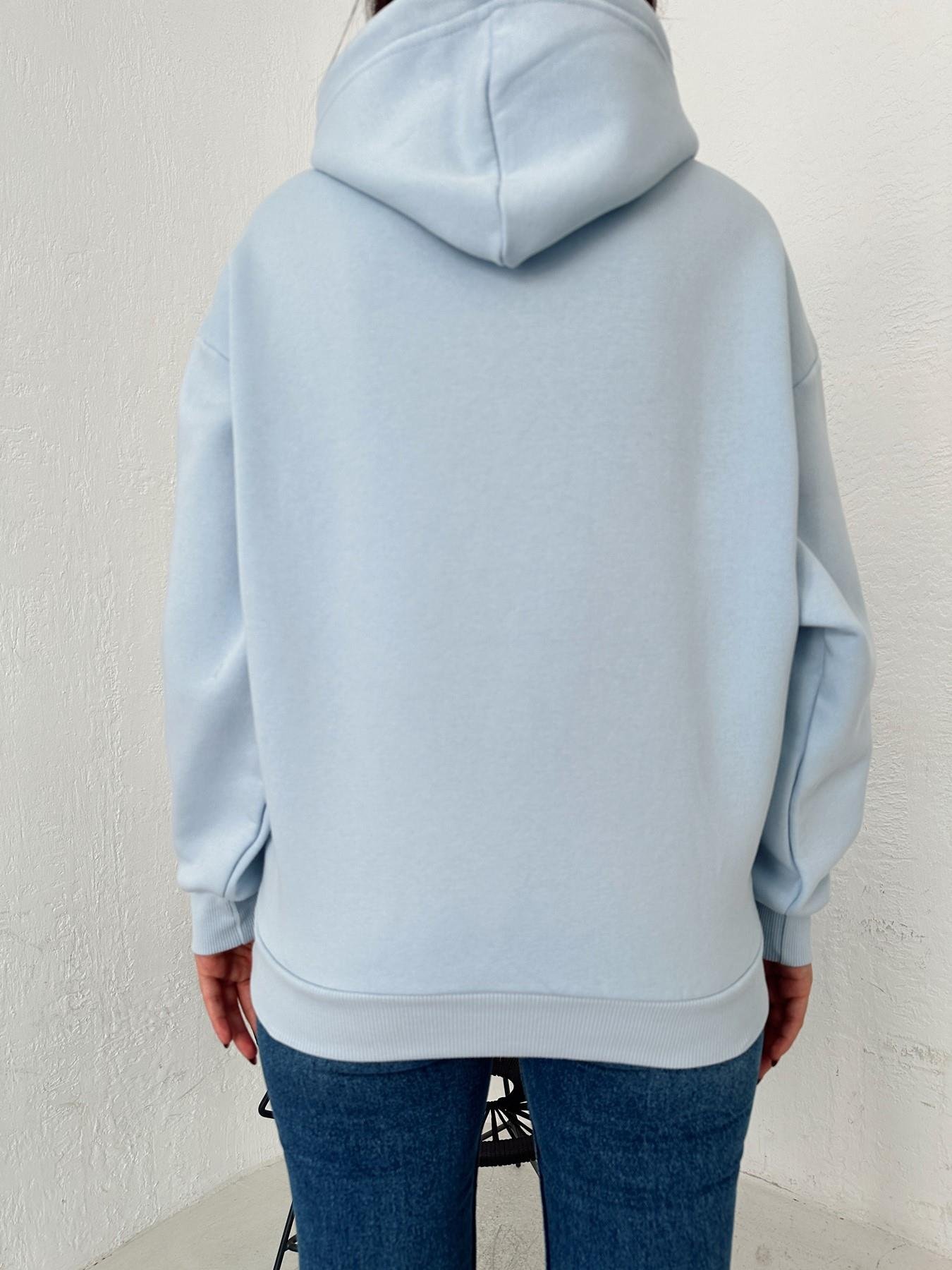 Oversize Basic Sweatshirt BEBE MAVİ