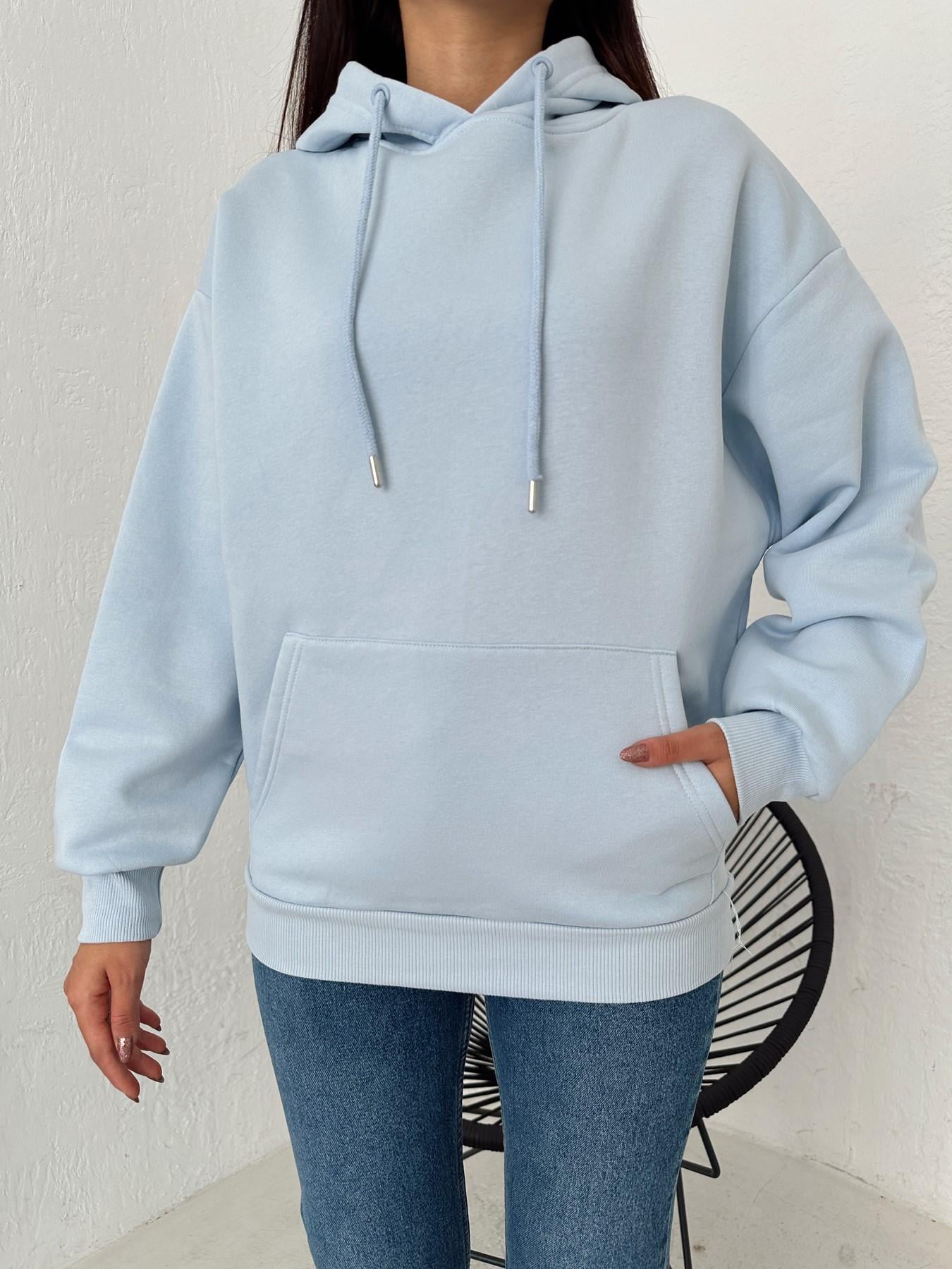 Oversize Basic Sweatshirt BEBE MAVİ