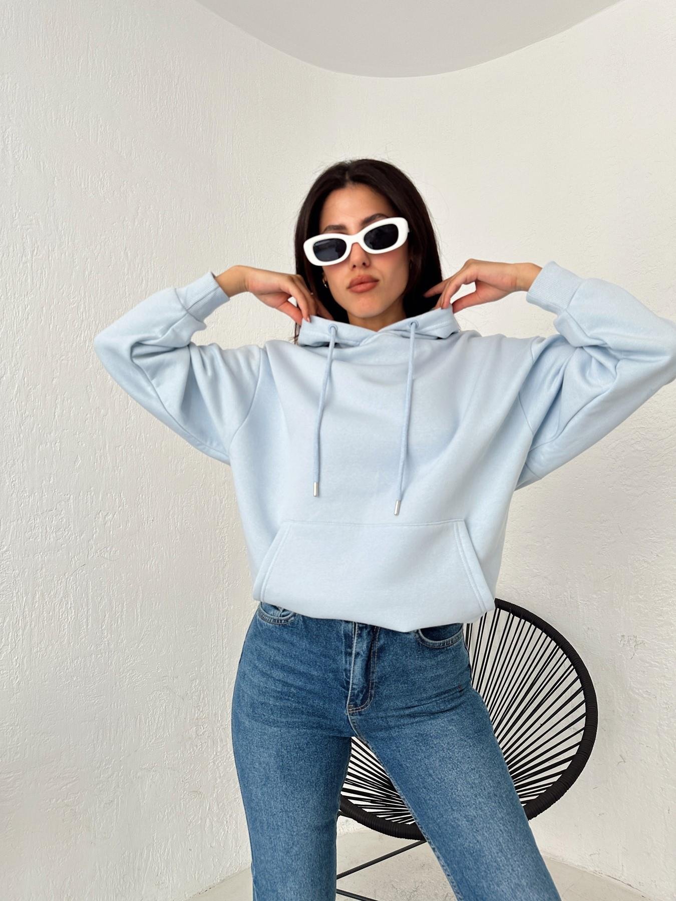 Oversize Basic Sweatshirt BEBE MAVİ