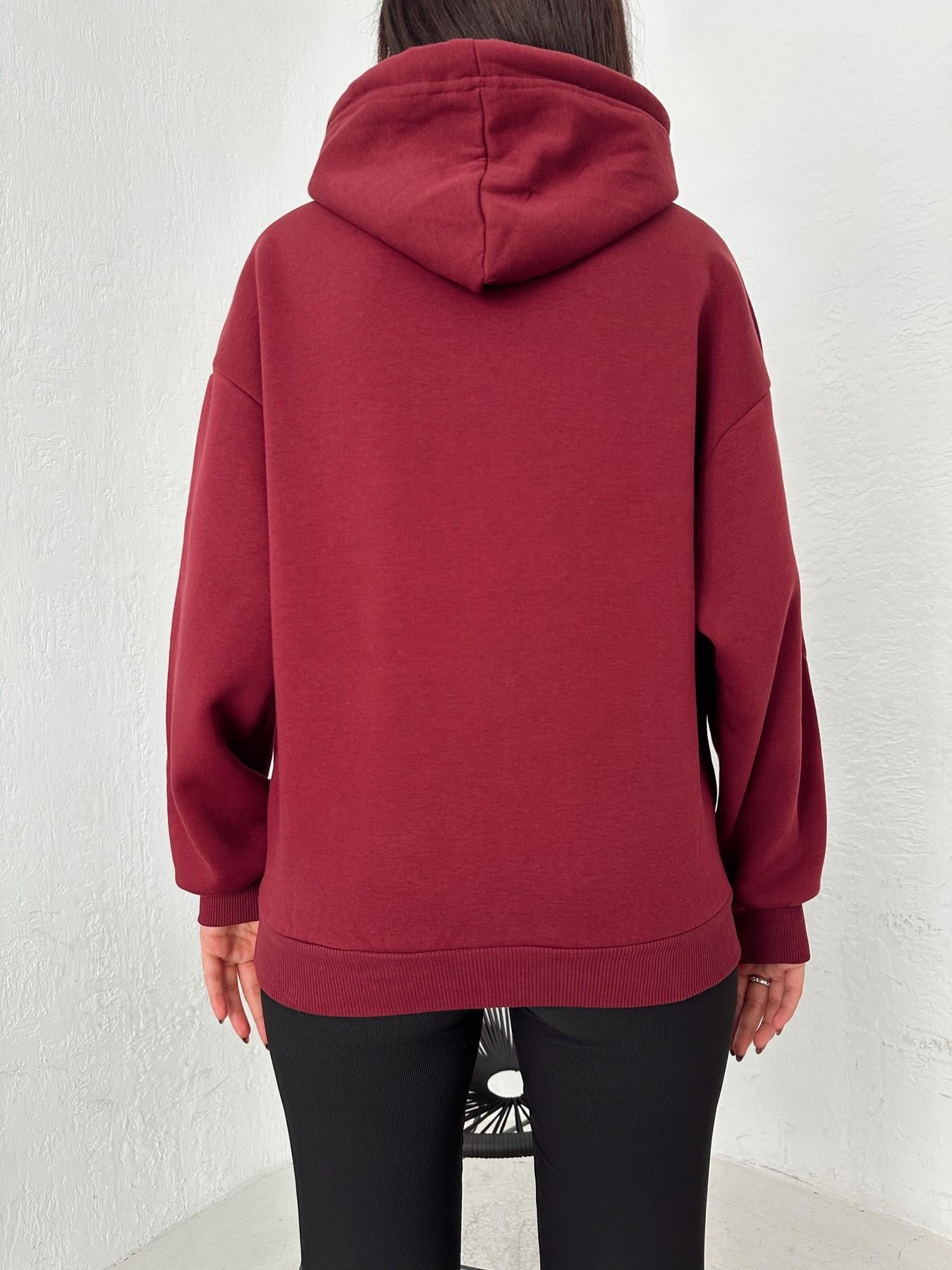 Oversize Basic Sweatshirt BORDO