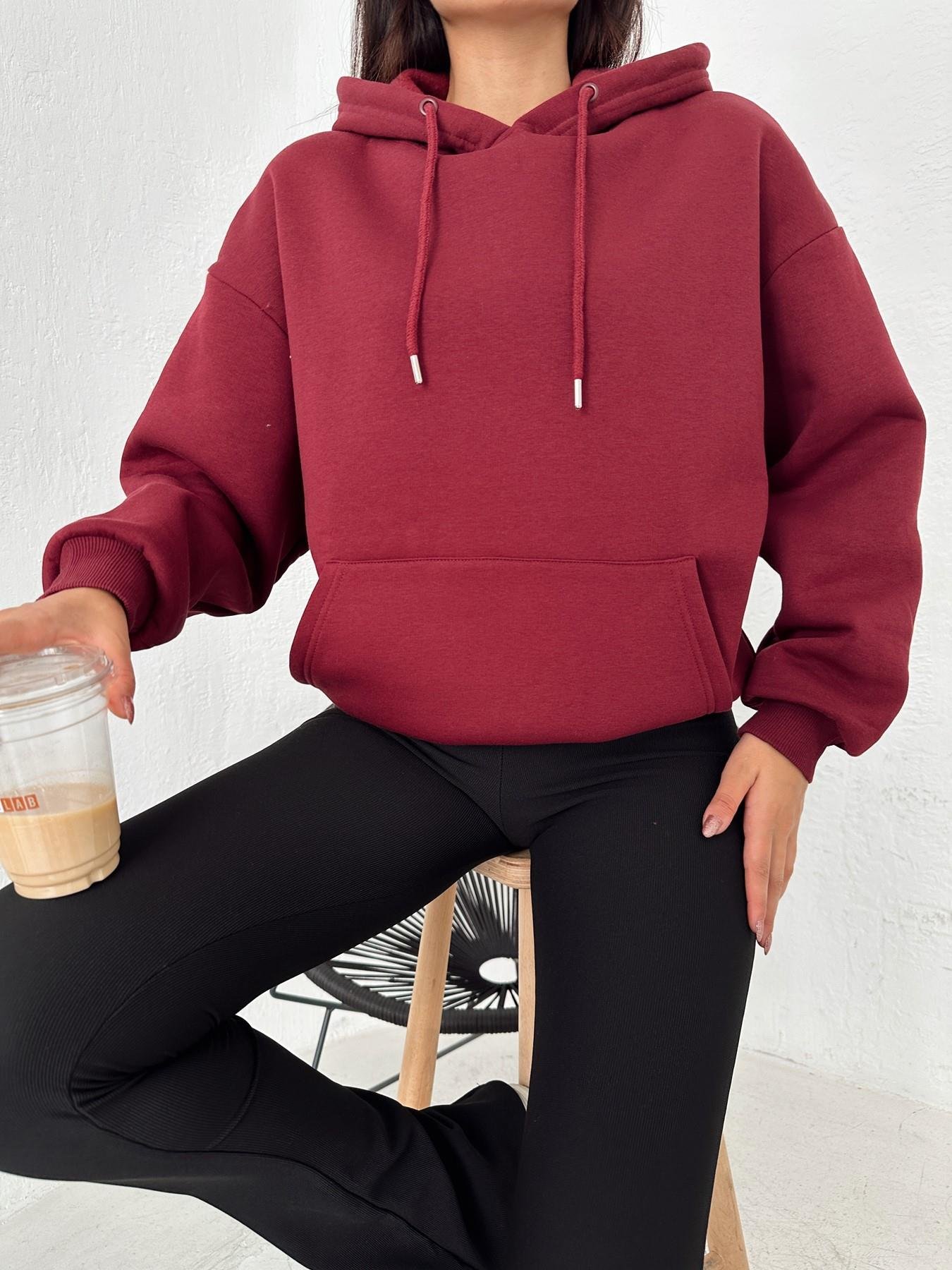 Oversize Basic Sweatshirt BORDO