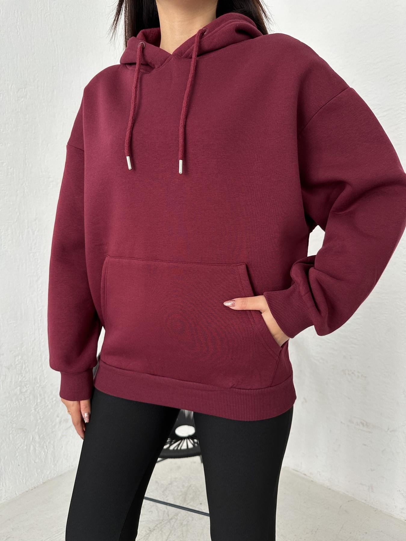Oversize Basic Sweatshirt BORDO