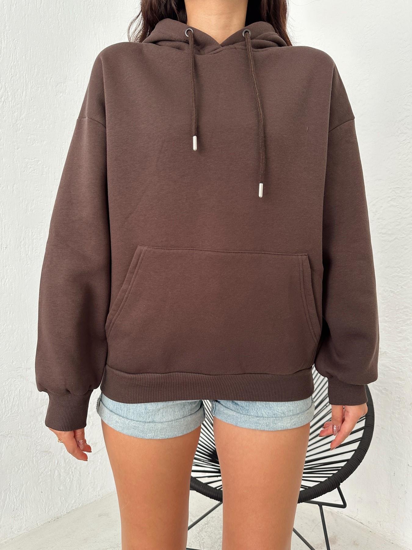 Oversize Basic Sweatshirt KAHVE