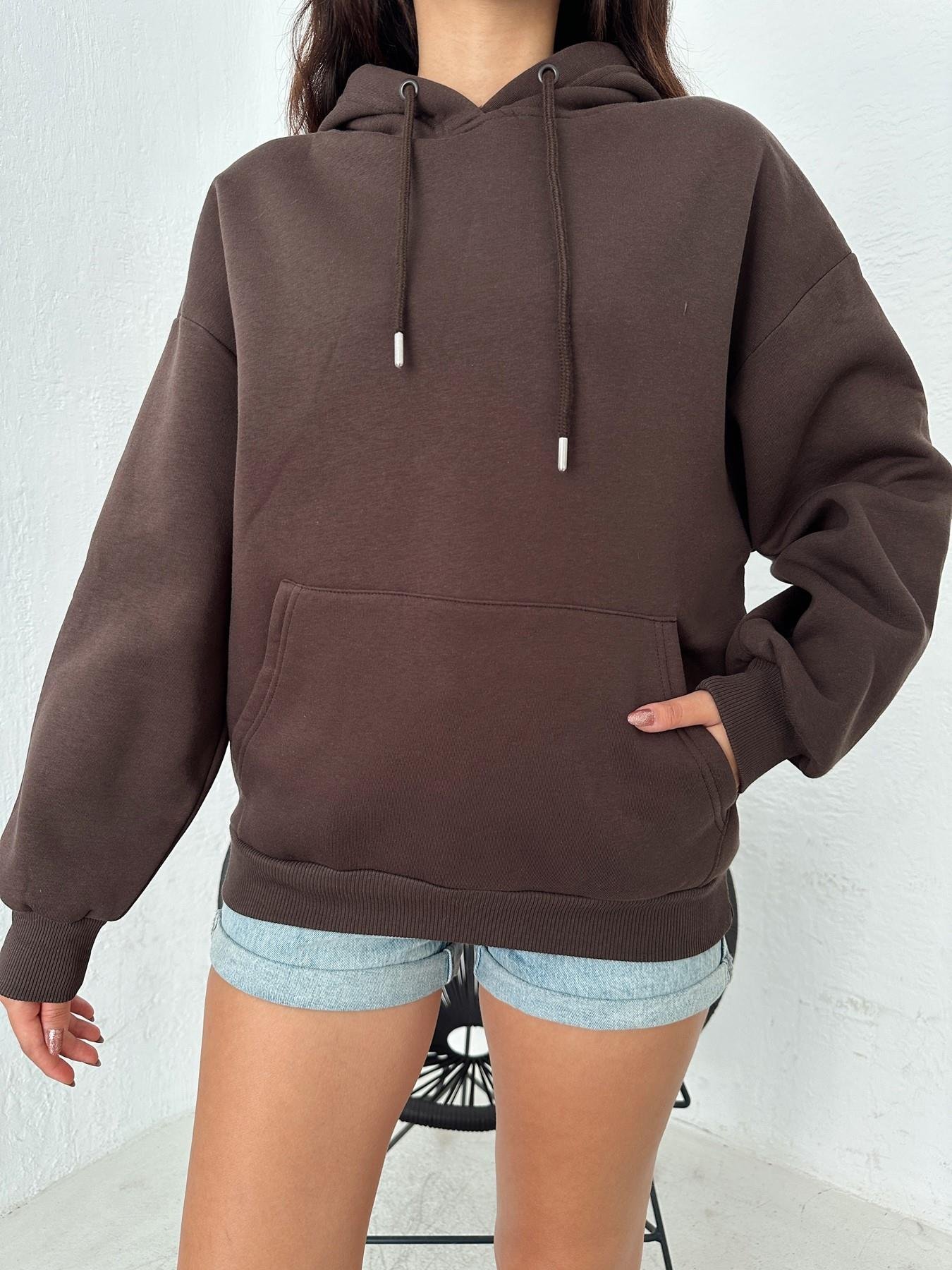 Oversize Basic Sweatshirt KAHVE