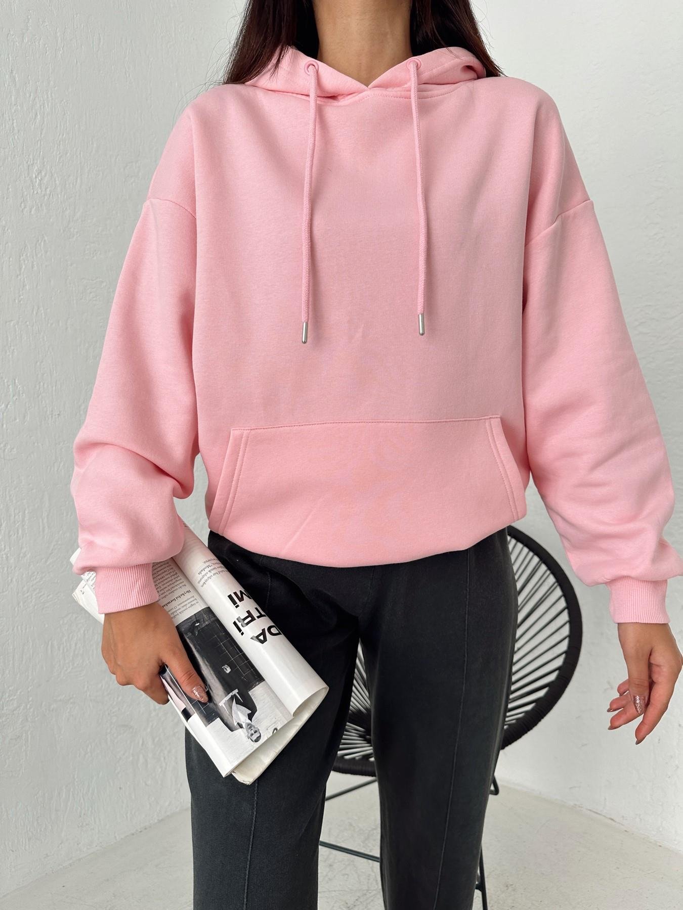Oversize Basic Sweatshirt ŞEKER PEMBE