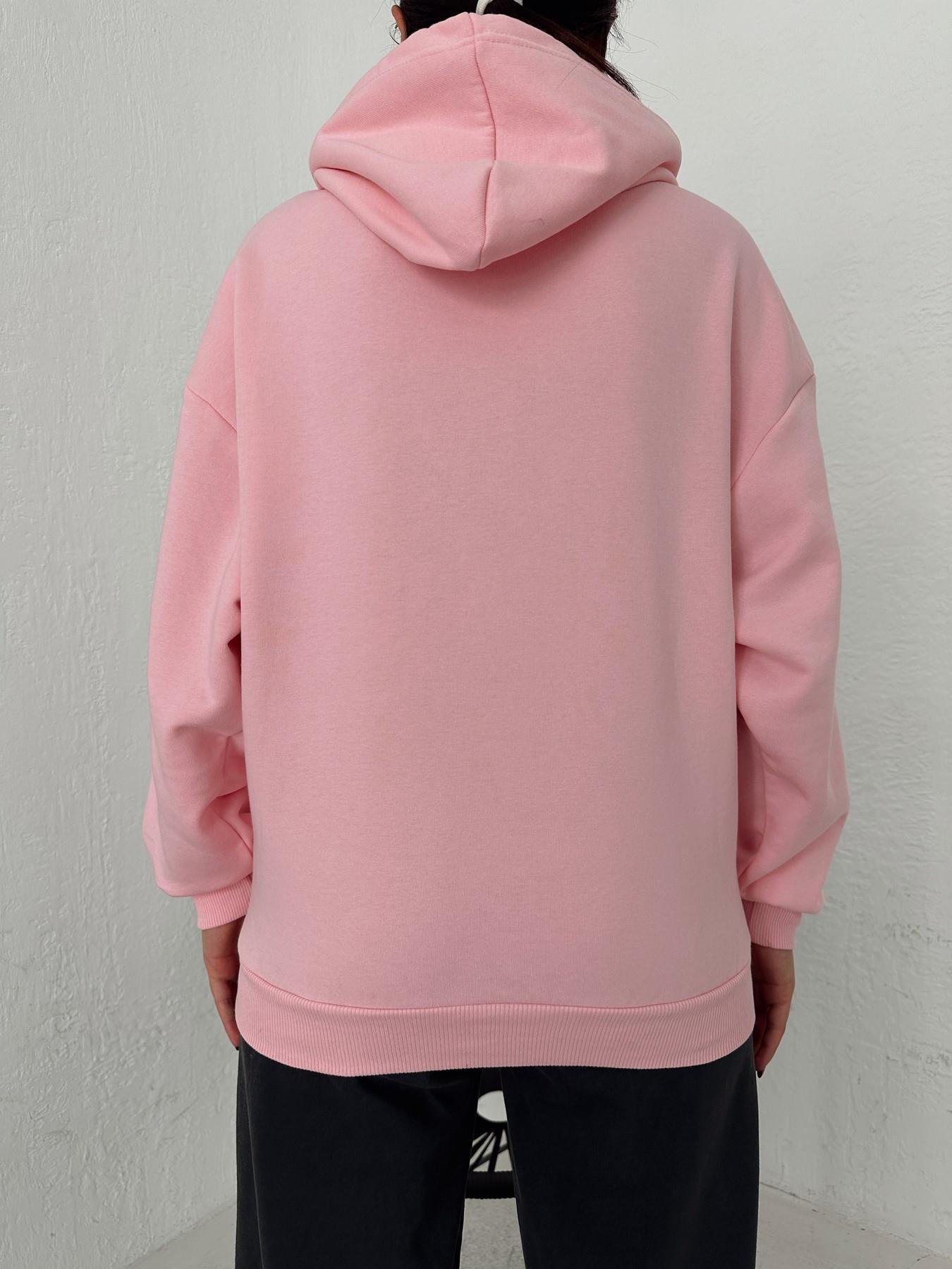 Oversize Basic Sweatshirt ŞEKER PEMBE
