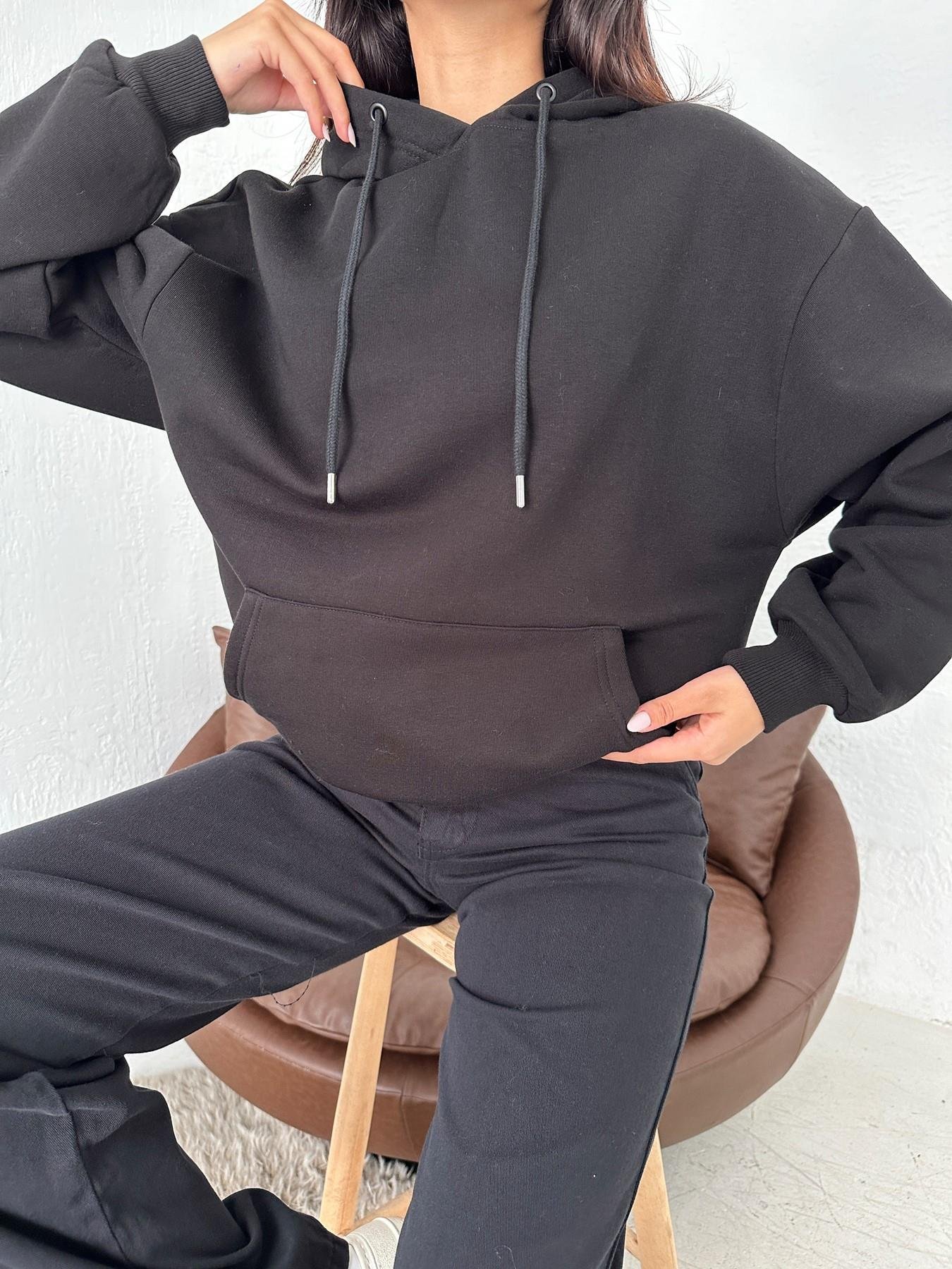 Oversize Basic Sweatshirt SİYAH