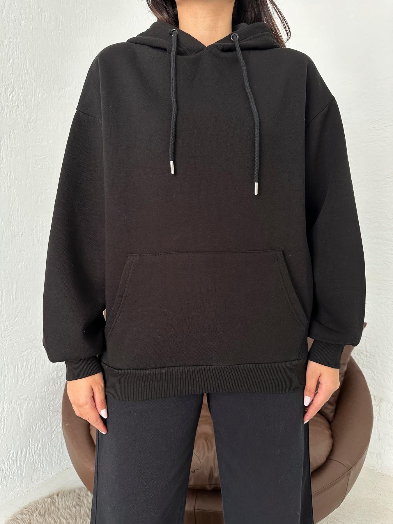Oversize Basic Sweatshirt SİYAH