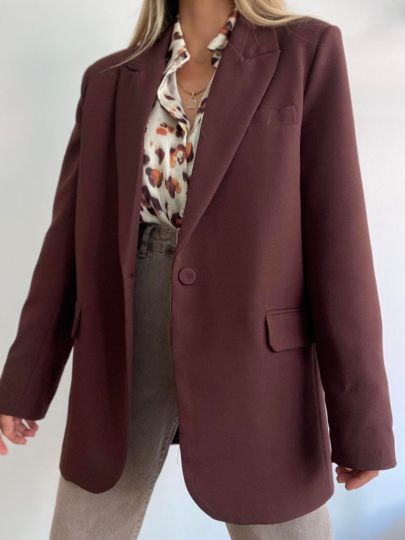 Oversize Blazer Ceket Koyu kahve