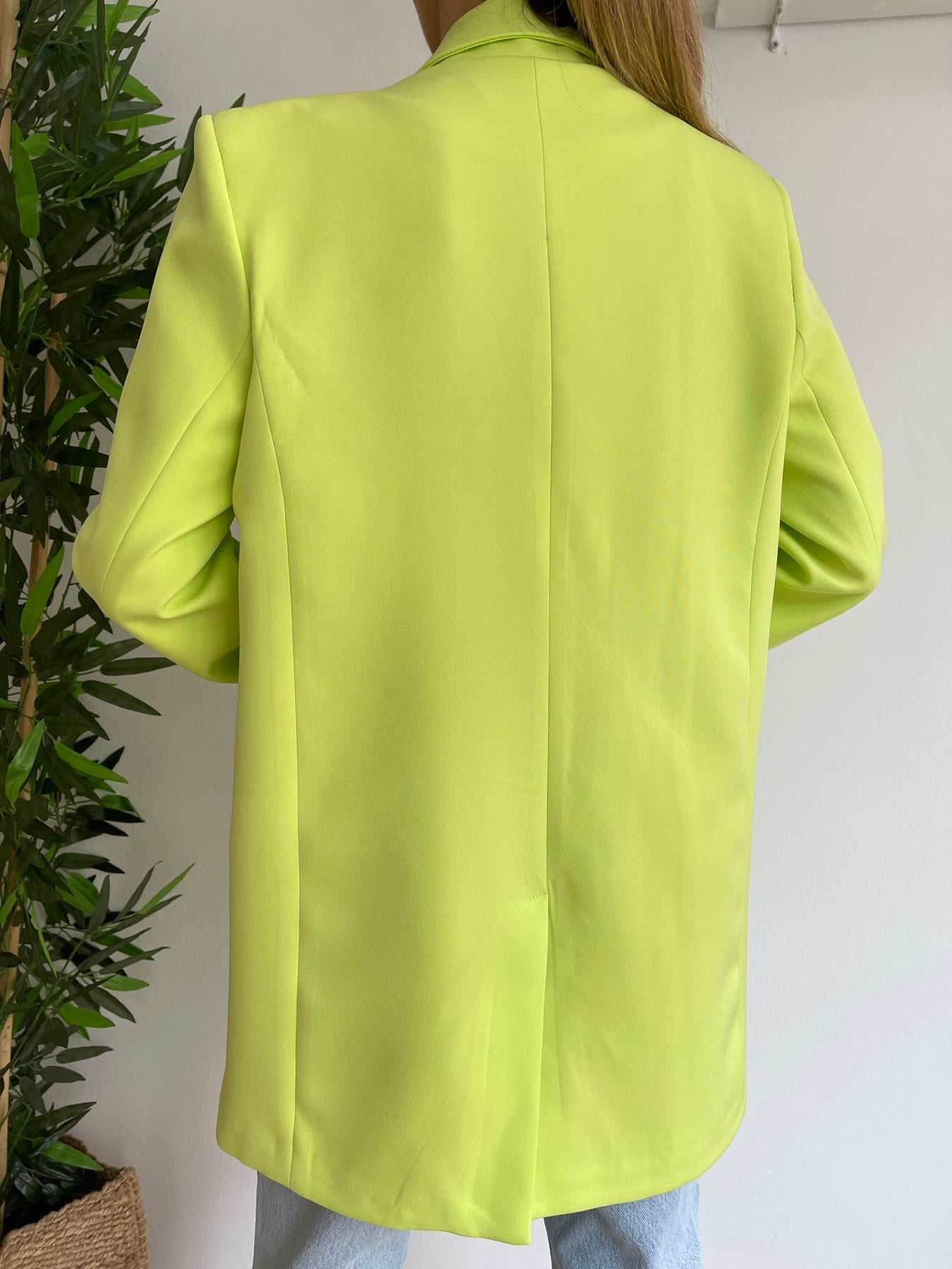 Oversize Blazer Ceket Neon yeşil