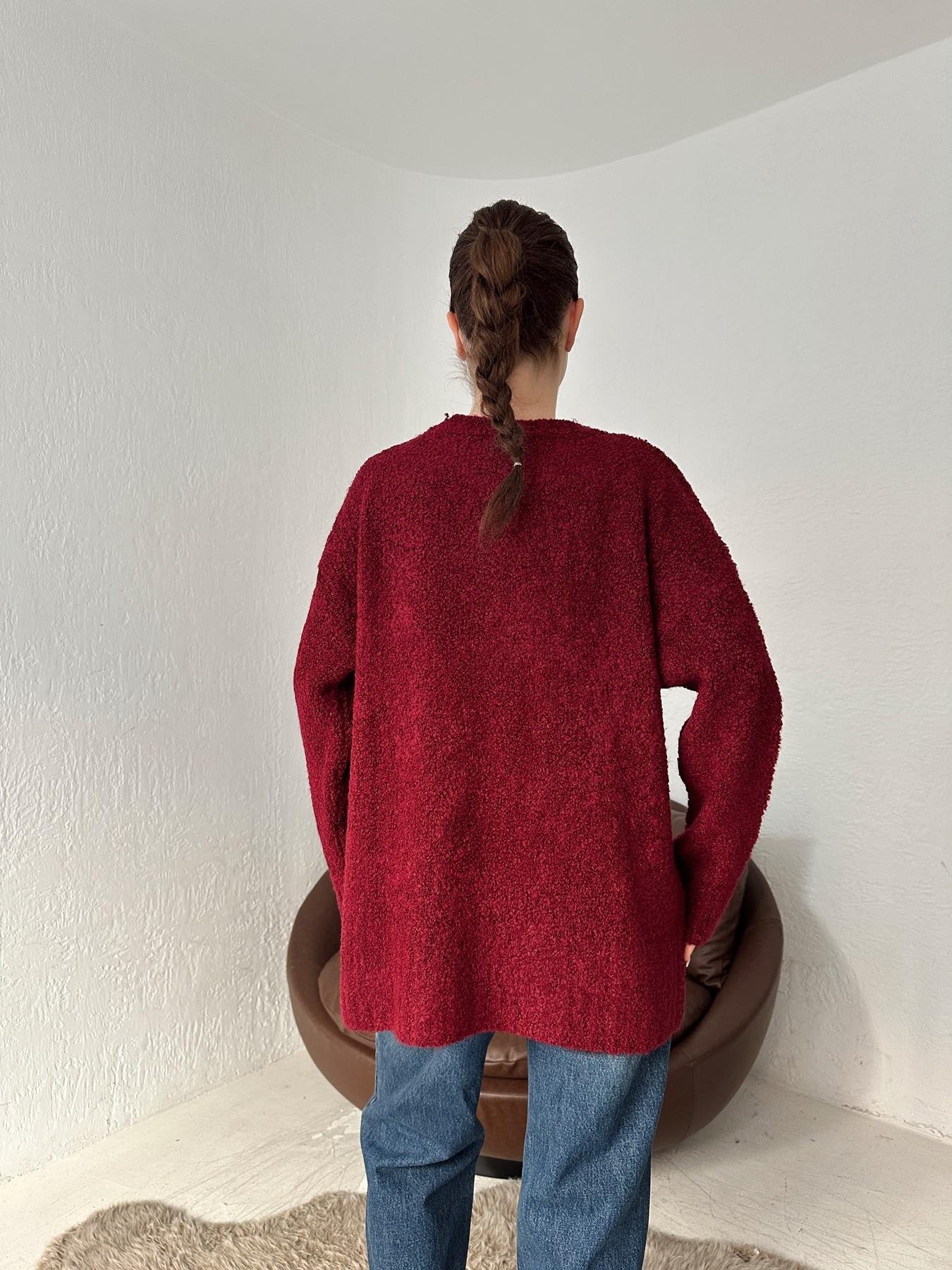 Oversize Buklet Kazak BORDO