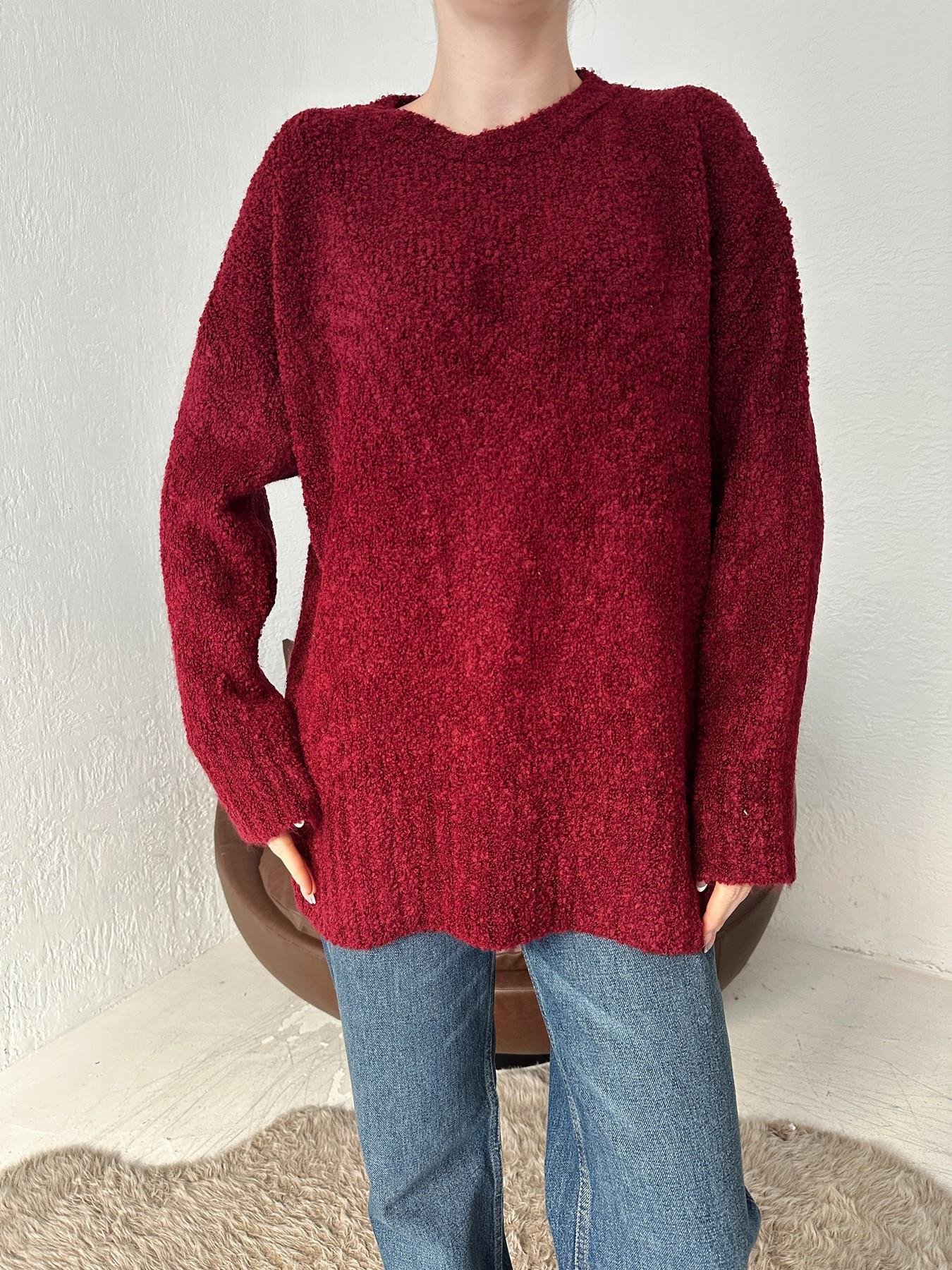 Oversize Buklet Kazak BORDO