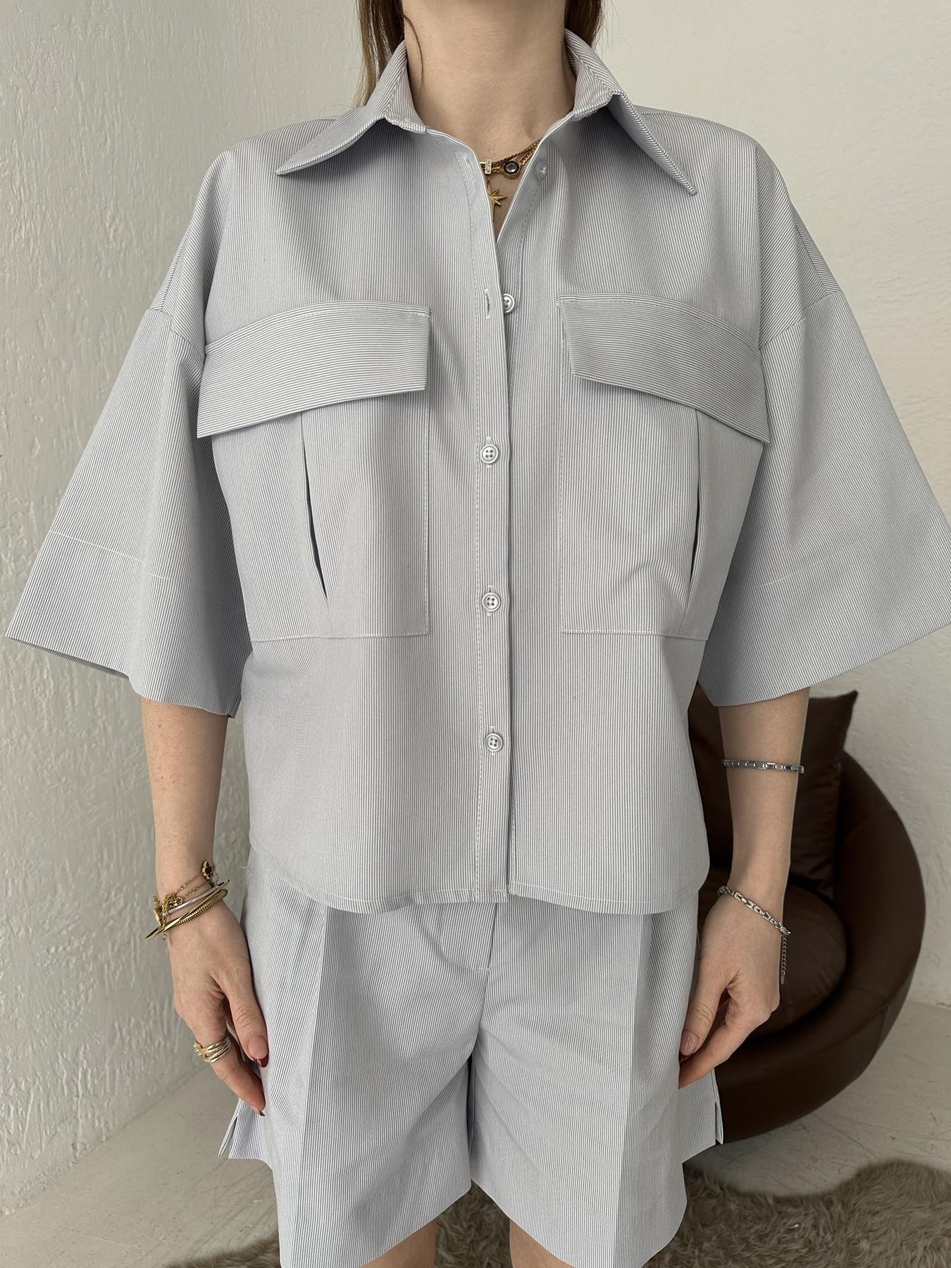 Oversize Cepli Gömlek Mavi