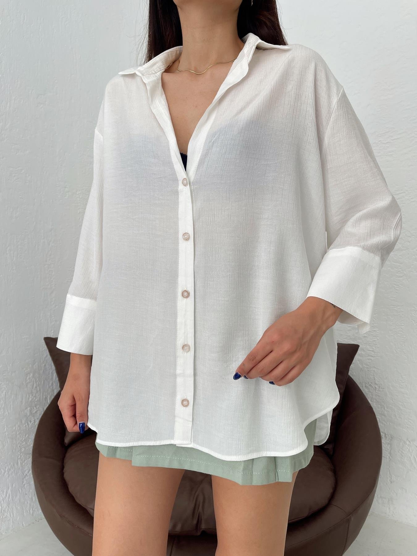 Oversize Gömlek EKRU