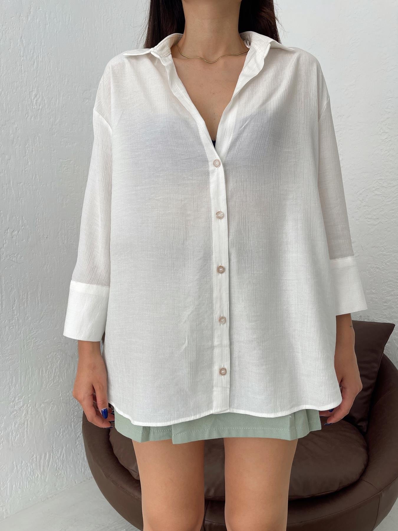 Oversize Gömlek EKRU