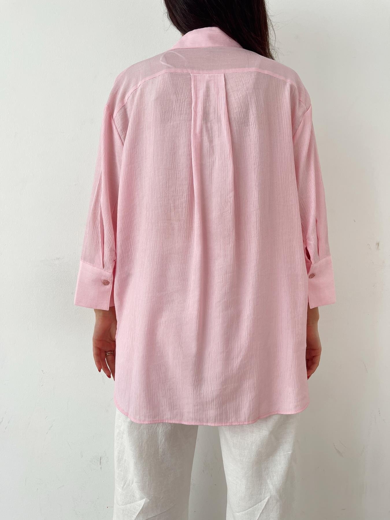 Oversize Gömlek PEMBE
