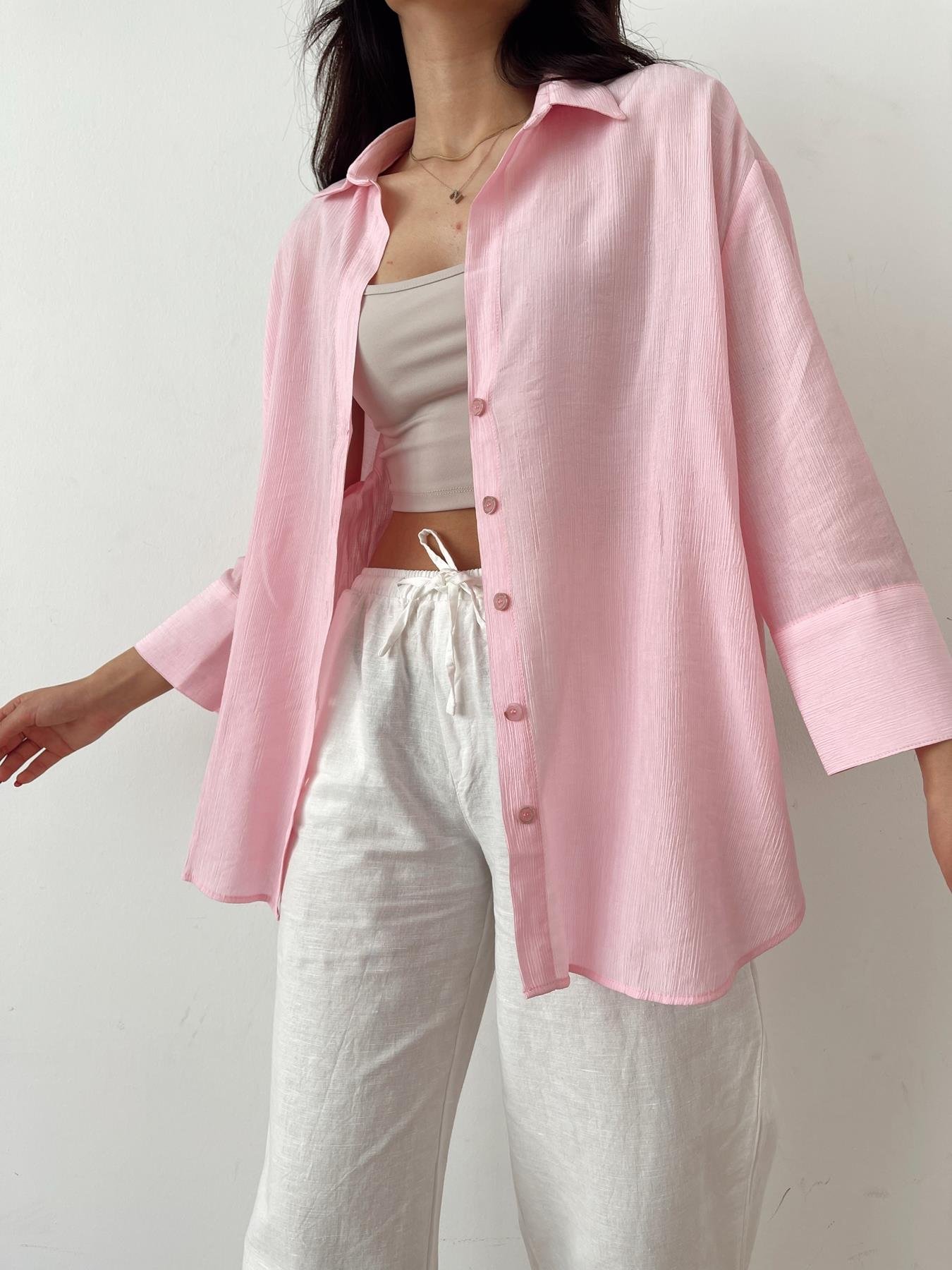 Oversize Gömlek PEMBE