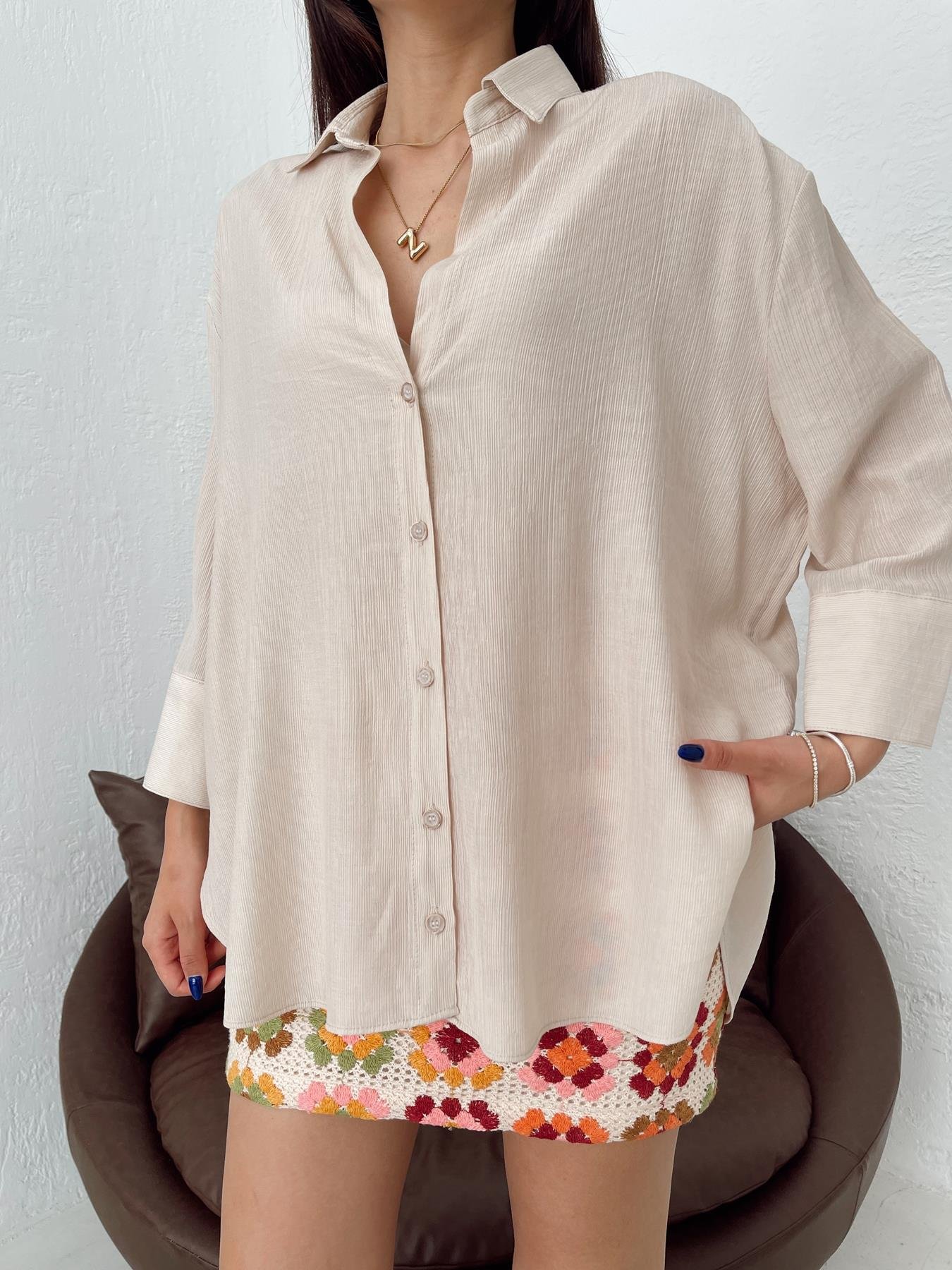 Oversize Gömlek TAŞ