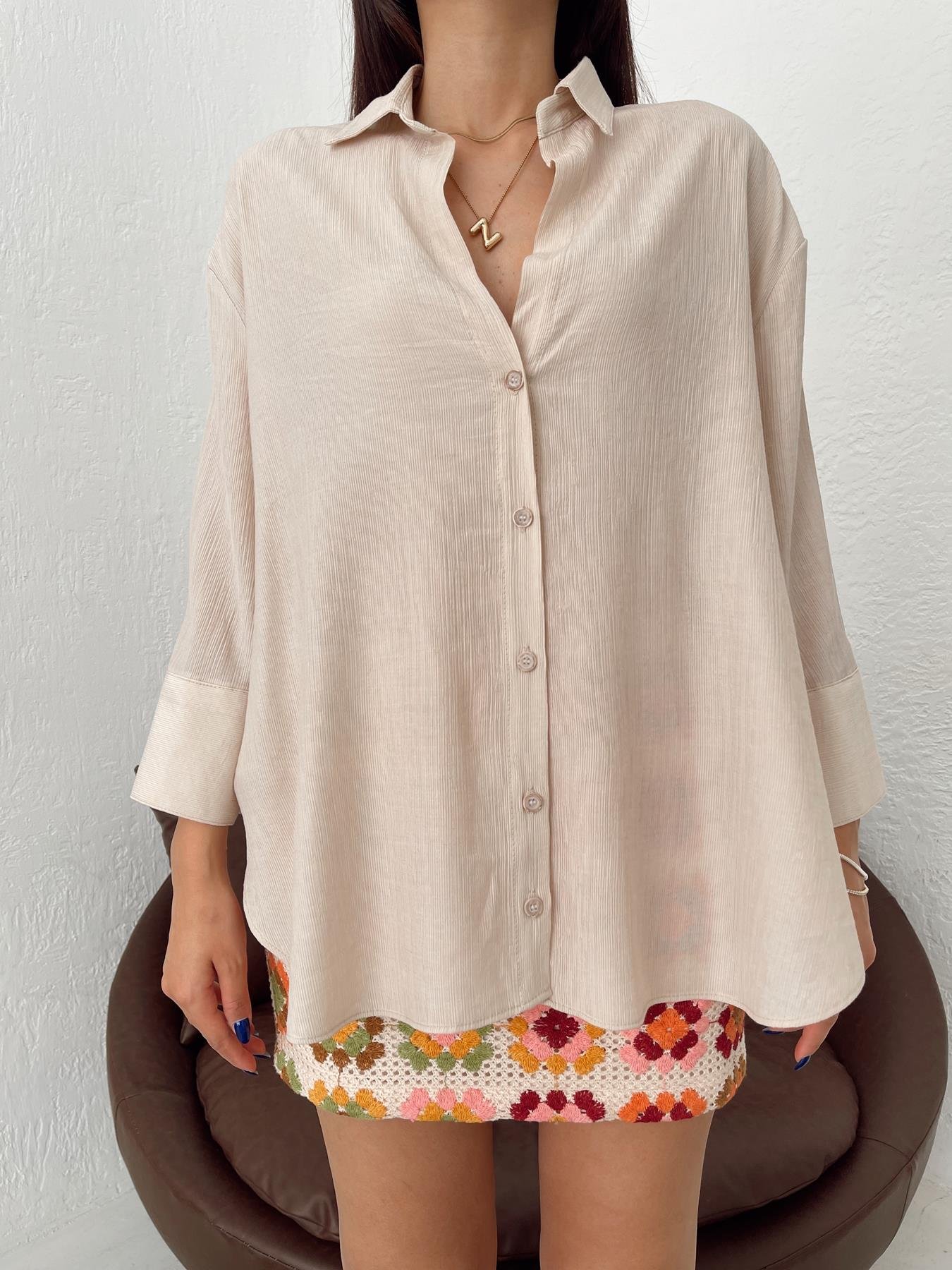 Oversize Gömlek TAŞ